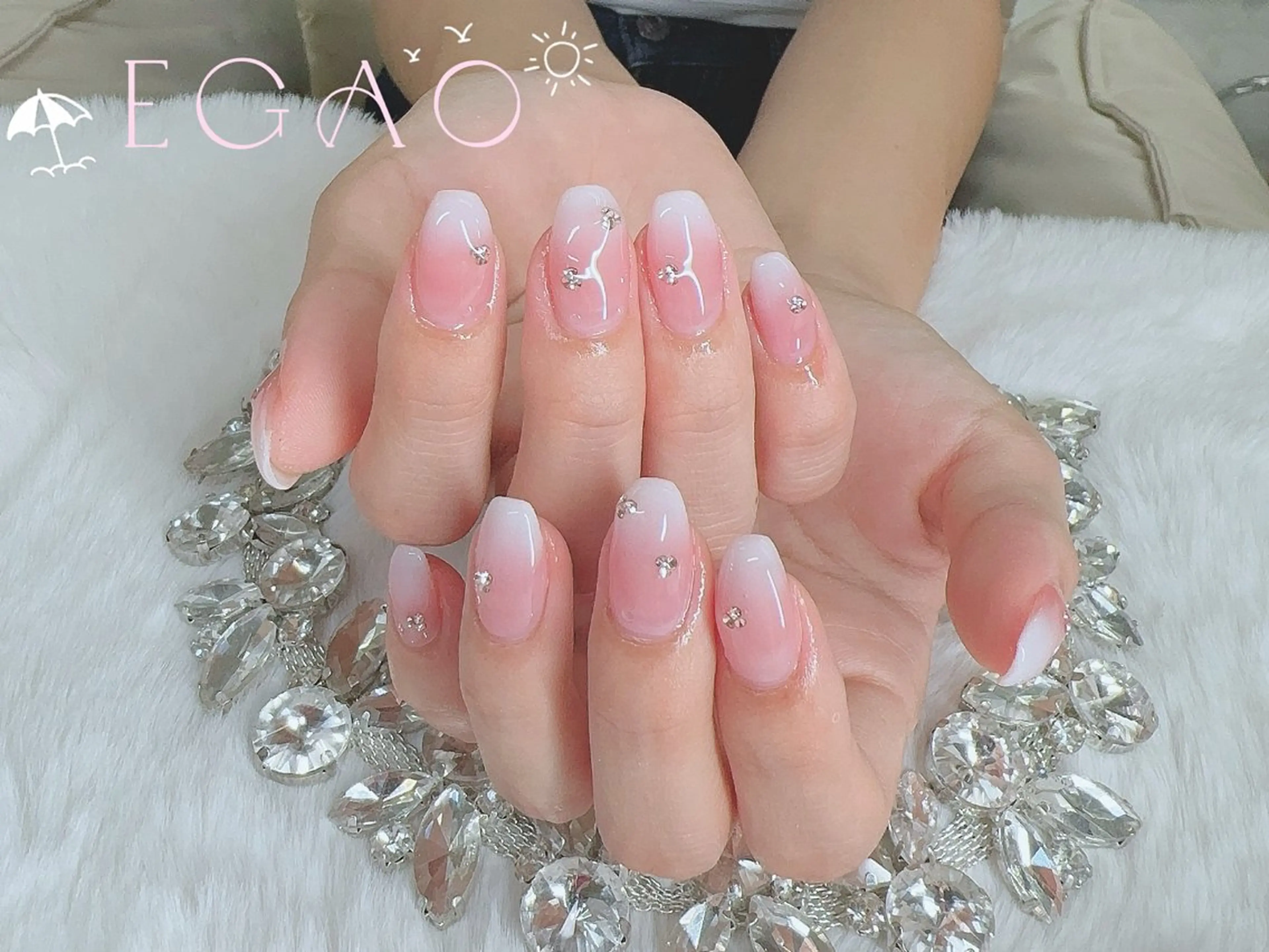 ネイル アートネイル フットネイル フレンチネイル ジェルネイル グラデーション ハンドネイル Egao Nail錦糸町店のネイルデザイン