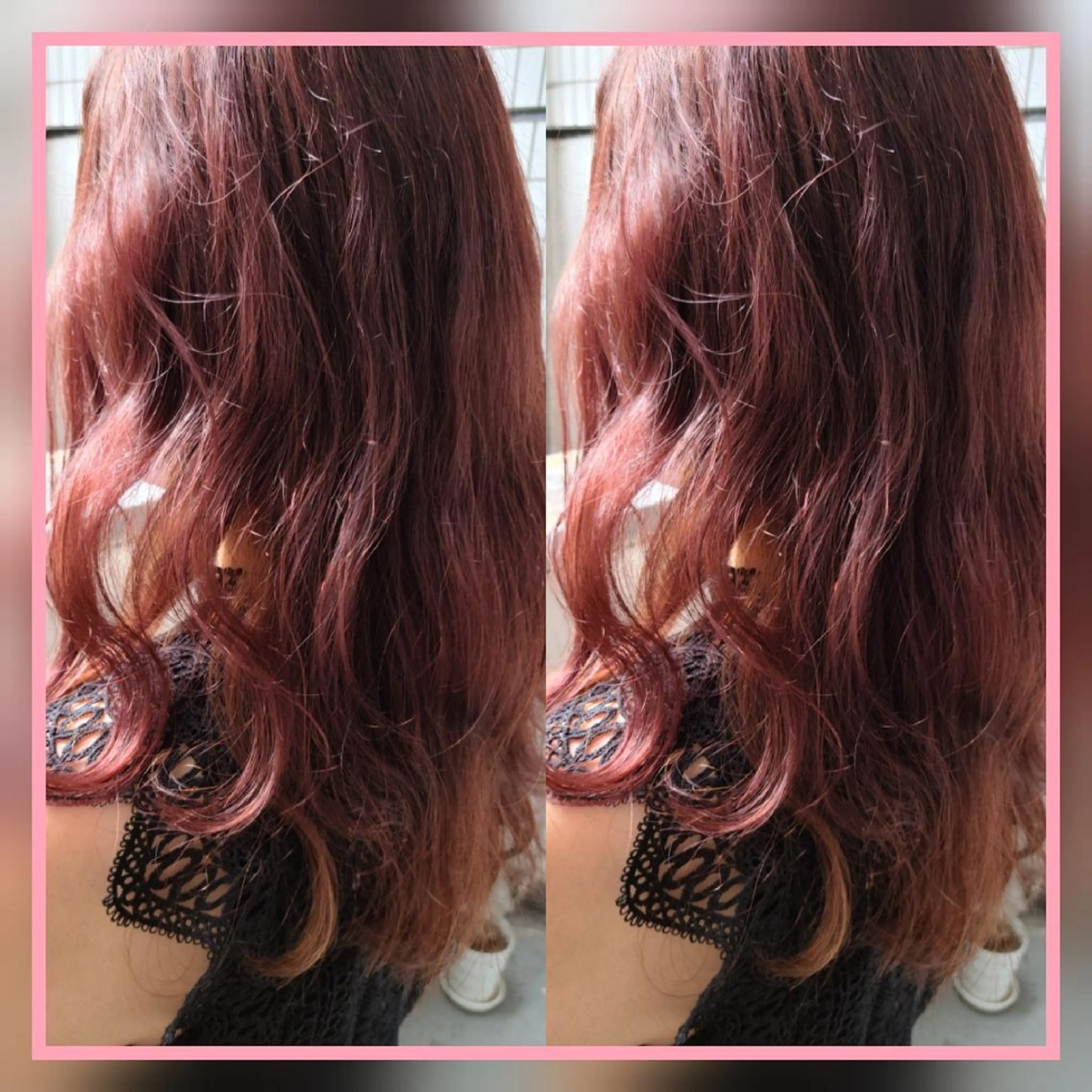 ロング カラー ベージュカラー ブリーチ ボルドーカラー インナーカラー ラベンダーカラー [Lil by  JIL BLAN]所属・田中 孝征のヘアスタイル