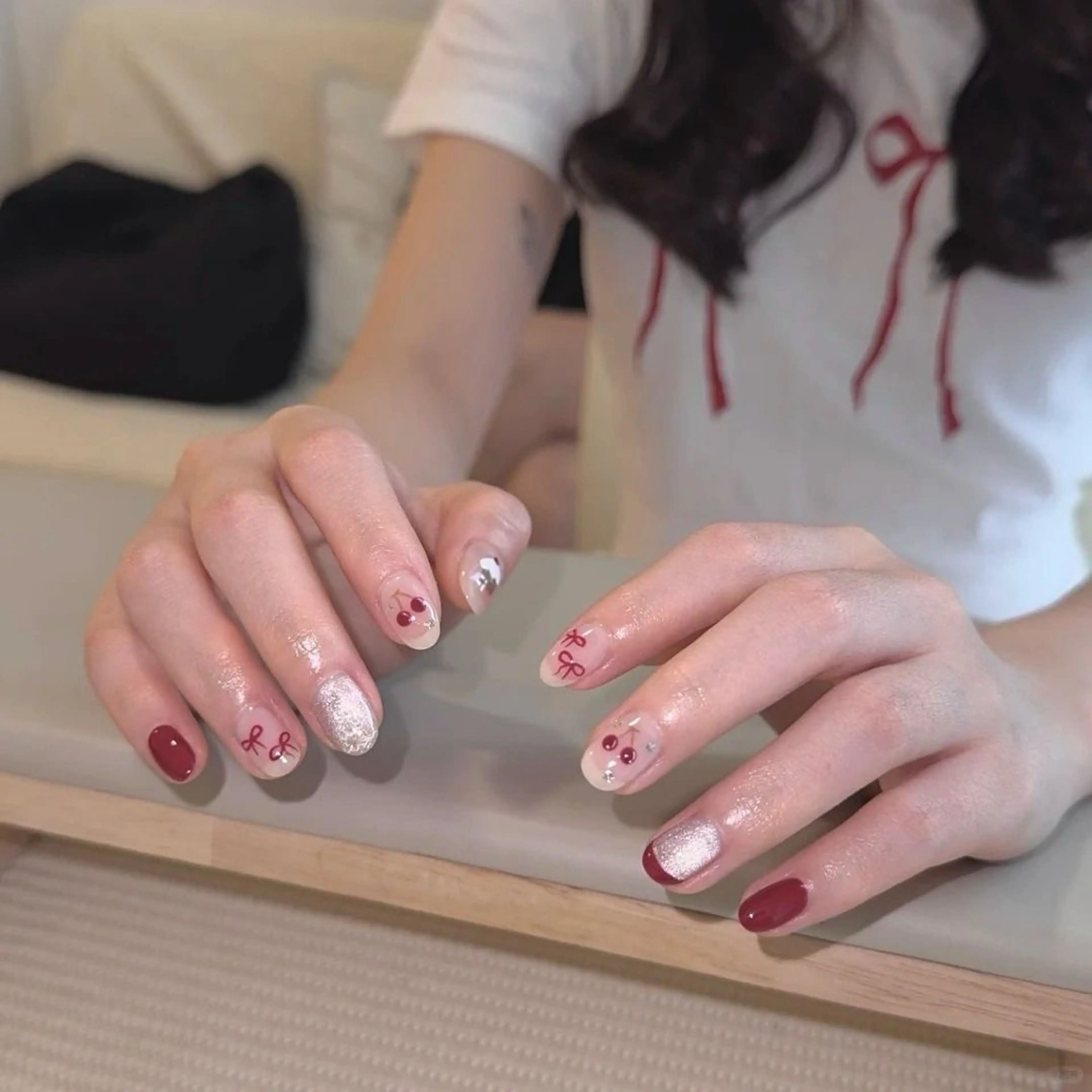 ネイル 韓国ネイル 持ち込み ニュアンスネイル ネイルチップ ANA.CHUO 本川越店舗のネイルデザイン