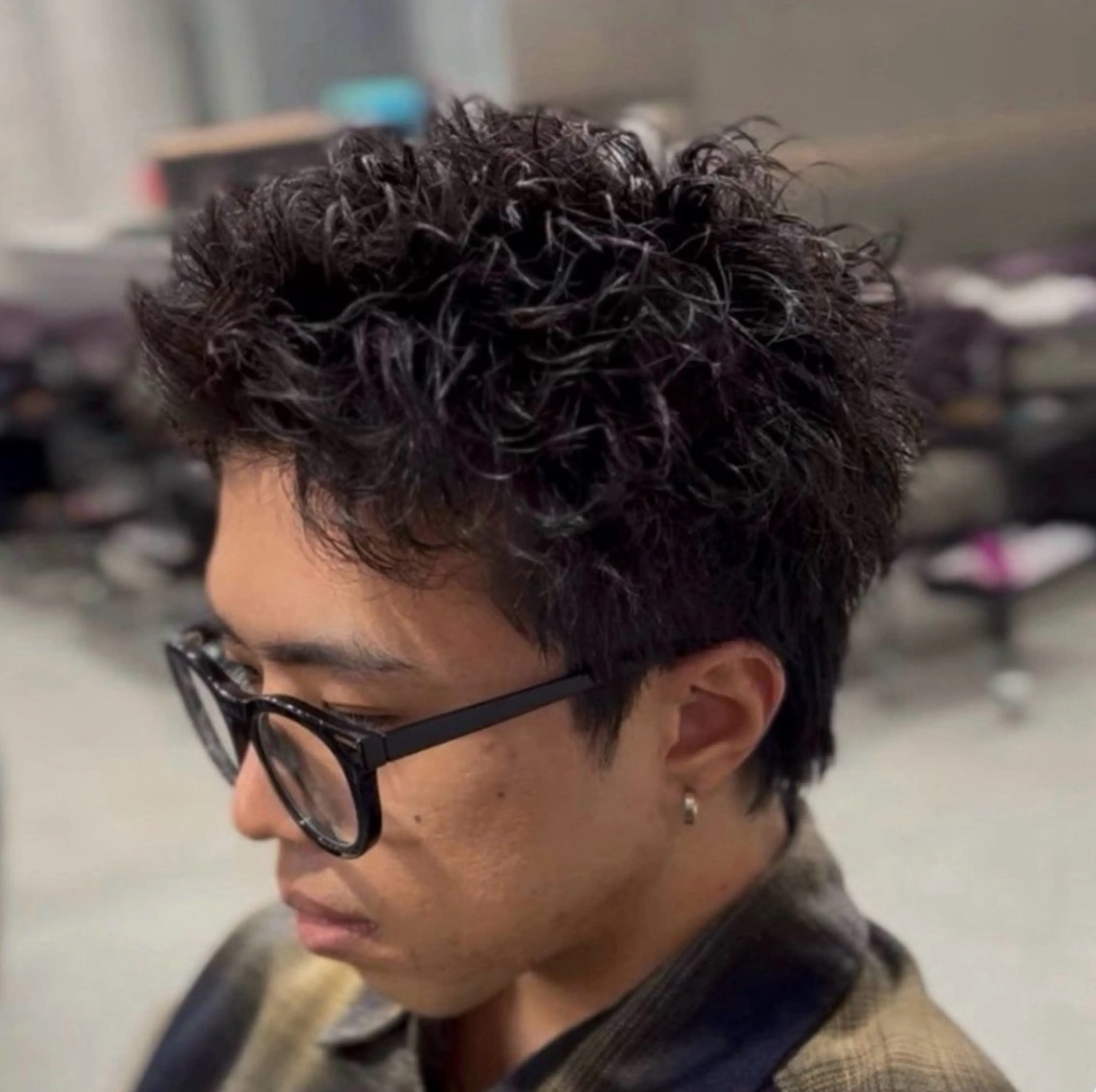 ショート カラー パーマ メンズ メンズパーマ スパイキーショート ショートヘア カット パーマ 🔥メンズ 特化🔥菊水皐暉🔥のヘアスタイル