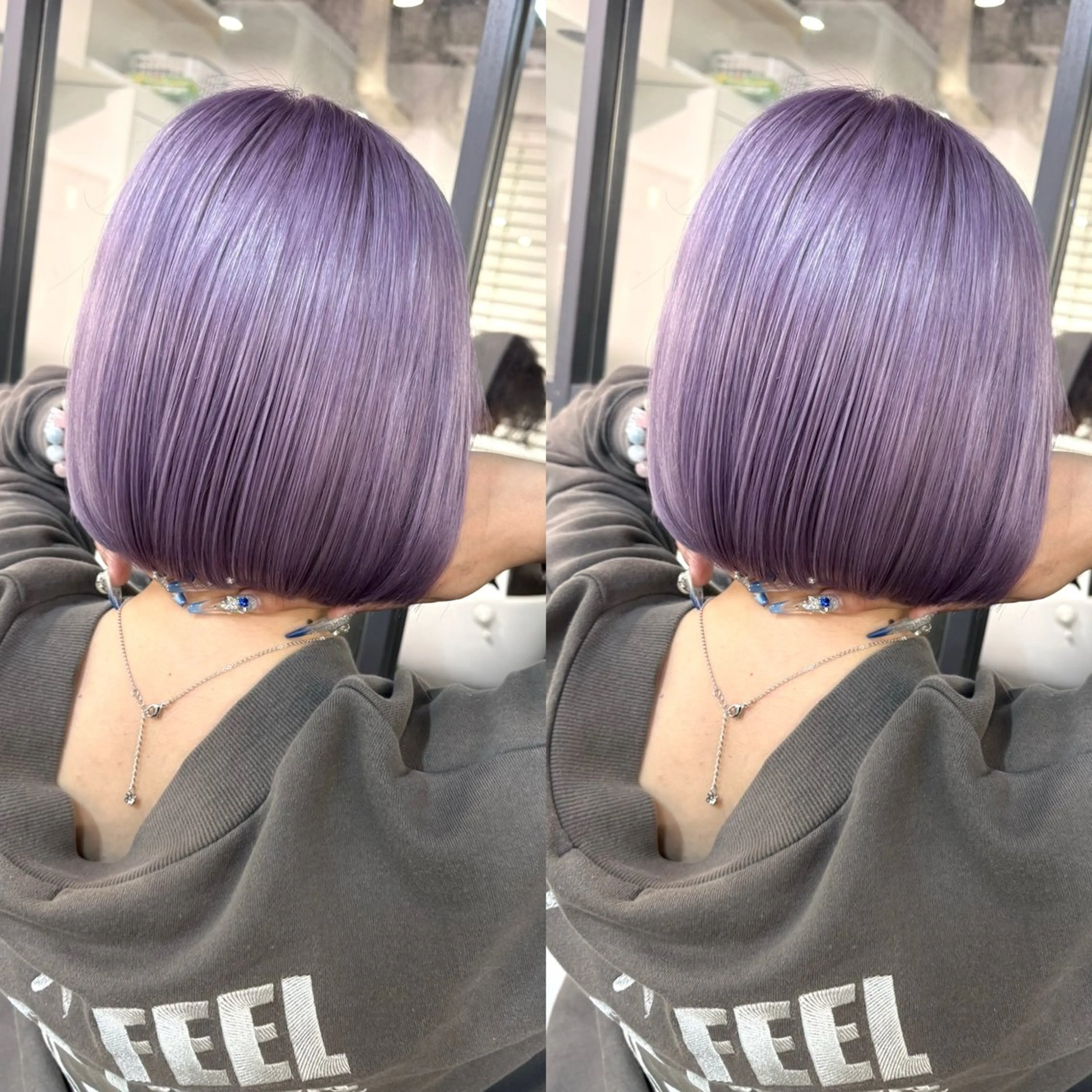 ショート カット ヘアカラー トリートメント バレイヤージュ ボブ🌈ナツヤのヘアスタイル