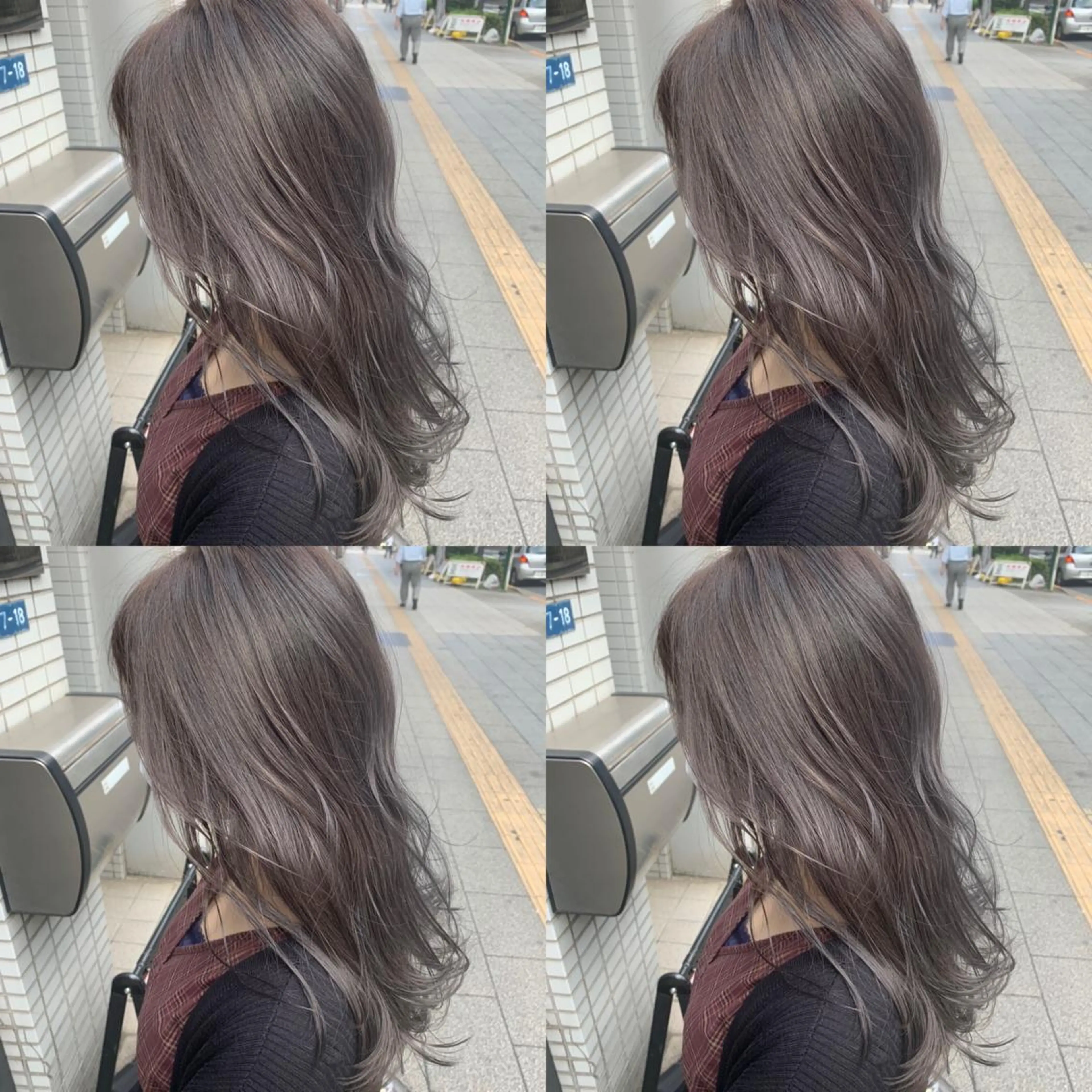 セミロング アッシュ ✨髪質改善✖︎顔周り レイヤー✨ナカムラのヘアスタイル