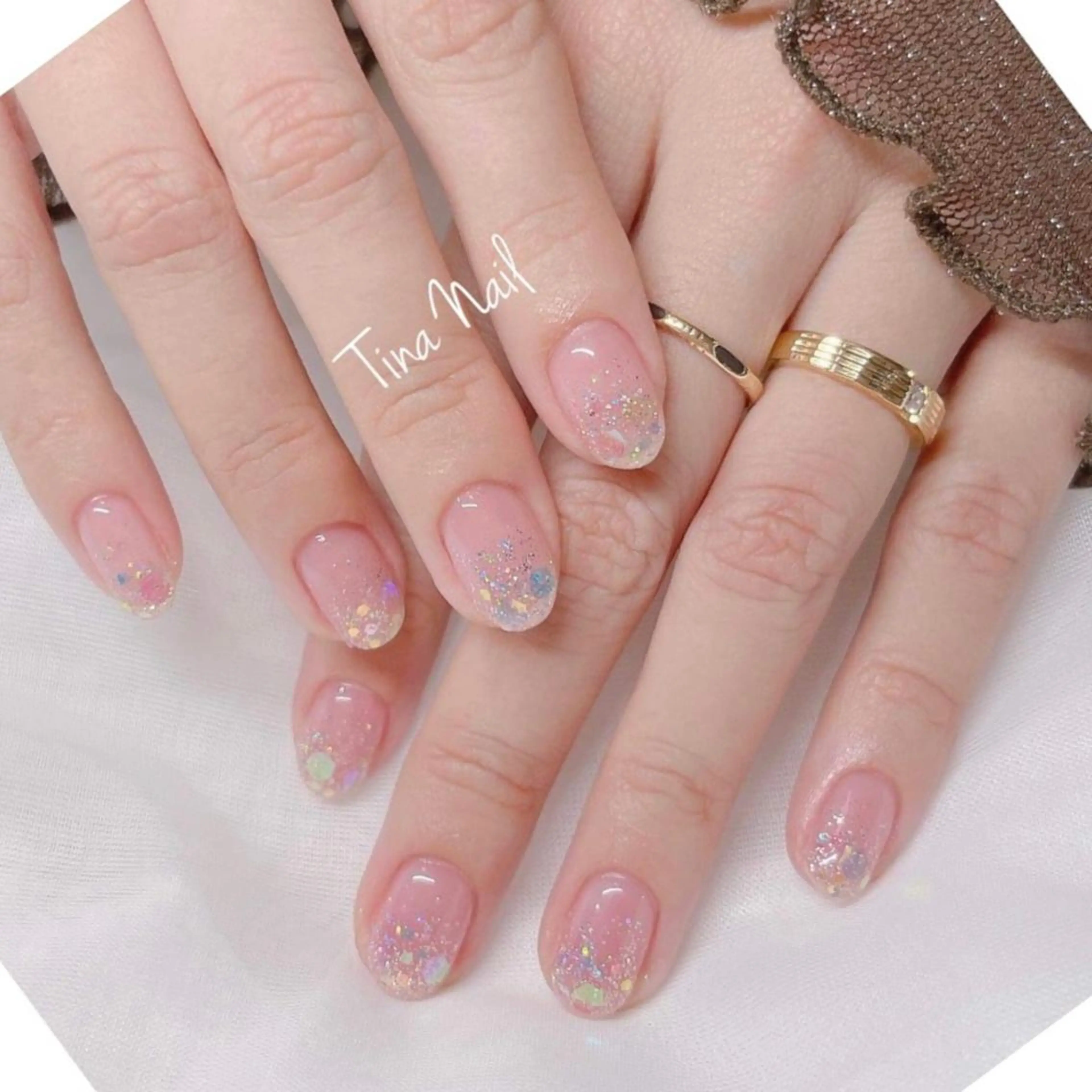 ネイル ラメ(グリッター) ラメグラデーション Tina_Nailstudio所属・Sofia Nailのネイルデザイン