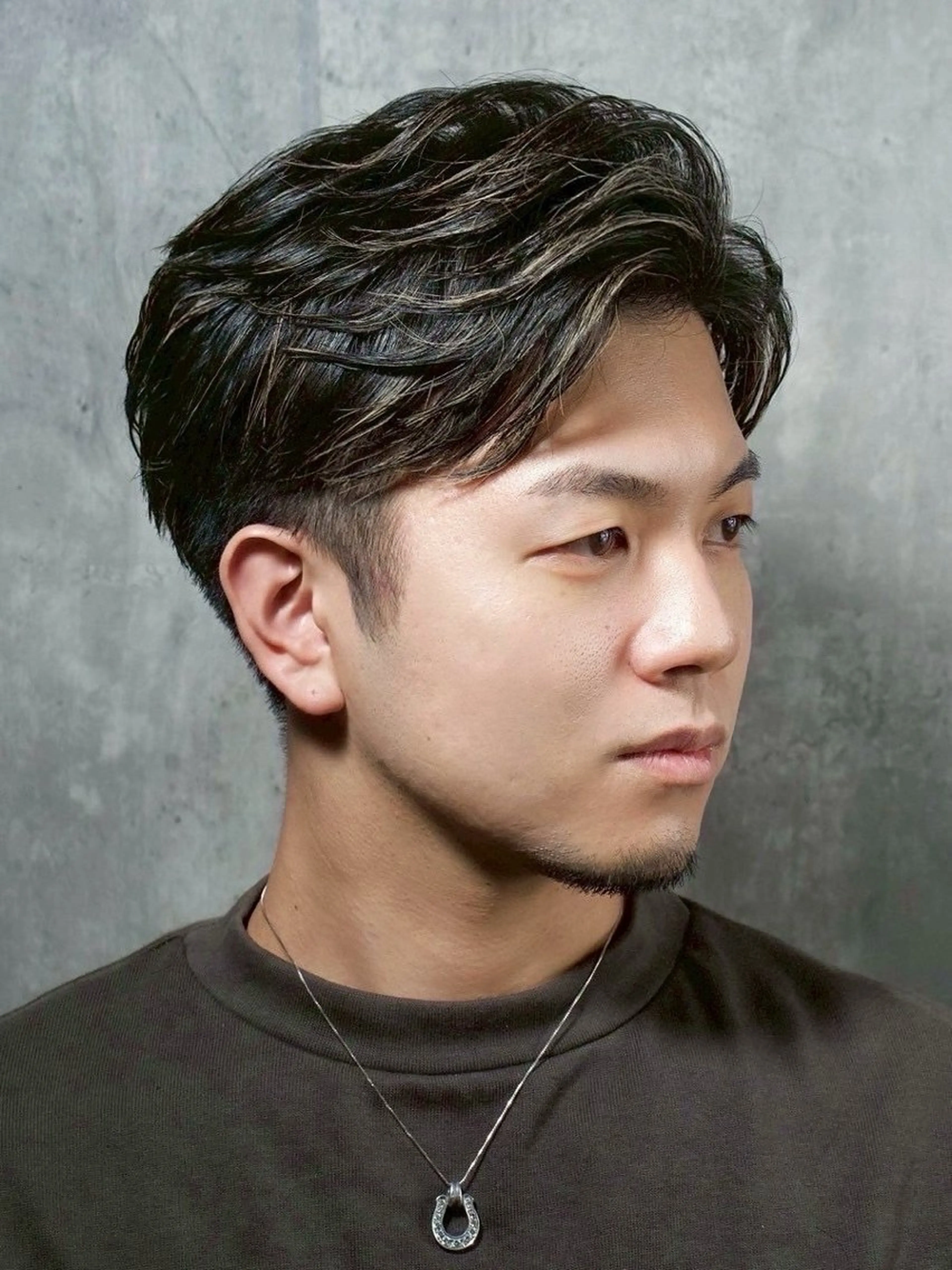 ミディアム メンズ 沖田 瑠音のヘアスタイル