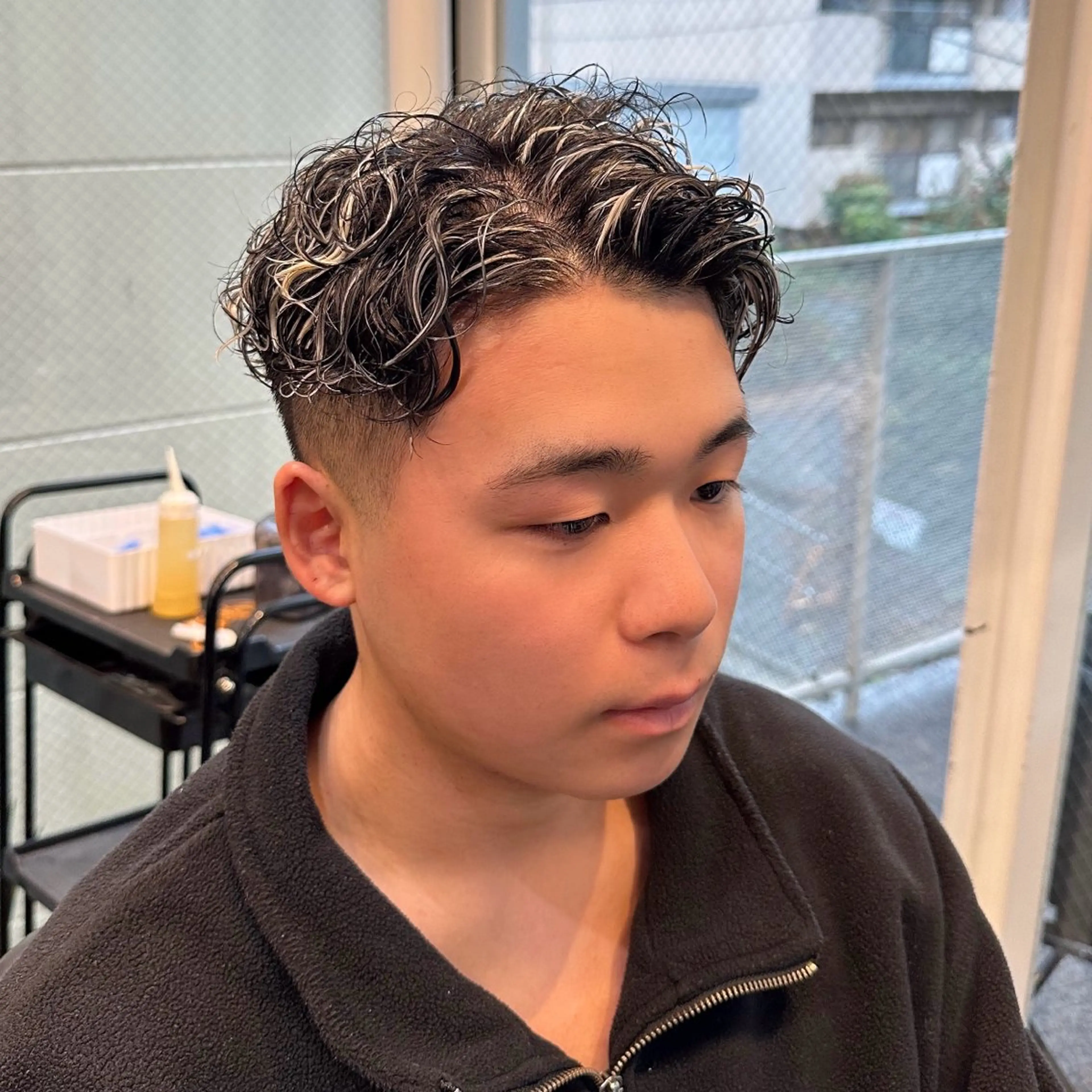 ショート パーマ メンズ メンズメッシュ メンズパーマ カット ヘアカラー パーマ ツイスパ/メンズ パーマ/歩夢のヘアスタイル