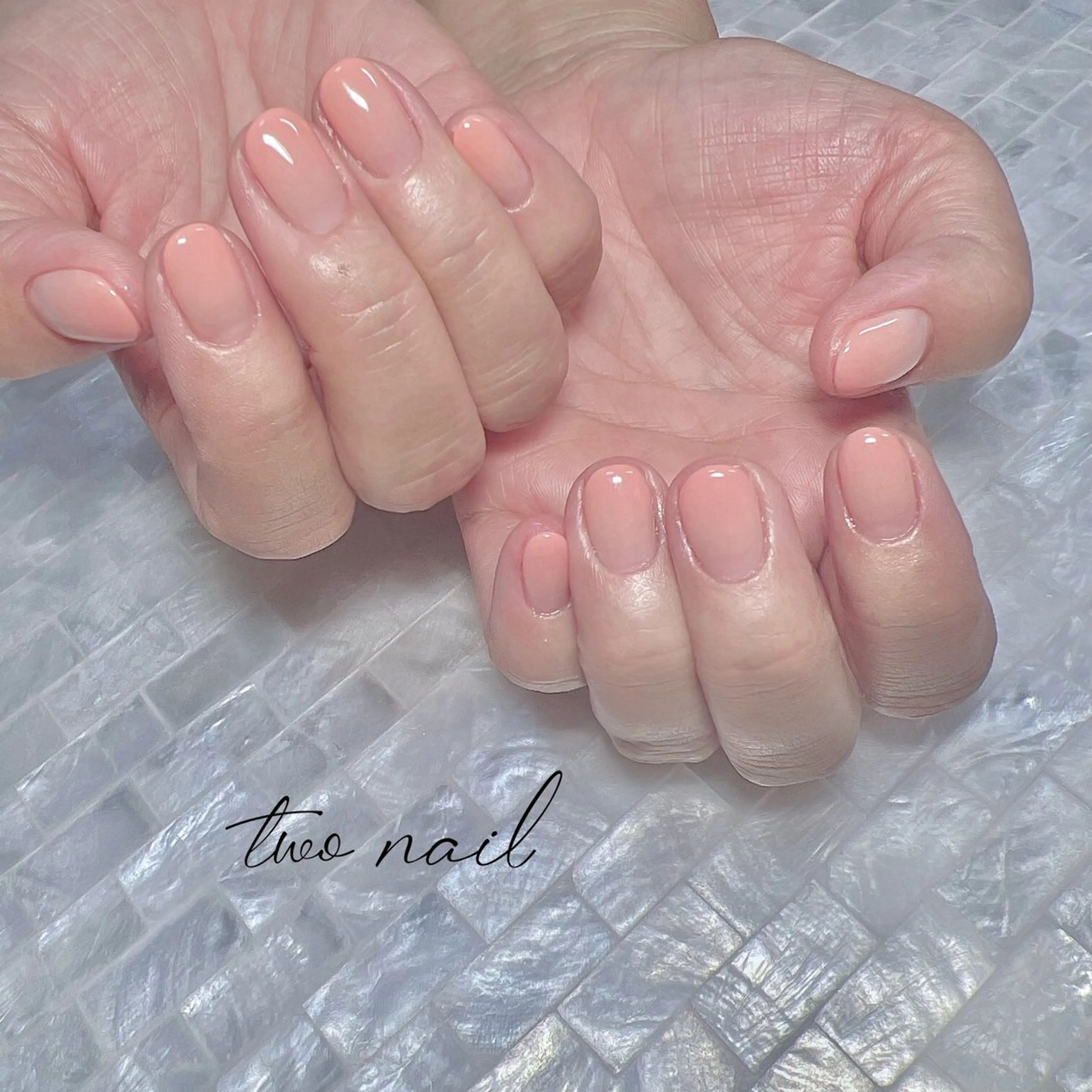 ネイル ネイルチップ ホワイト ハンドネイル two nailのネイルデザイン