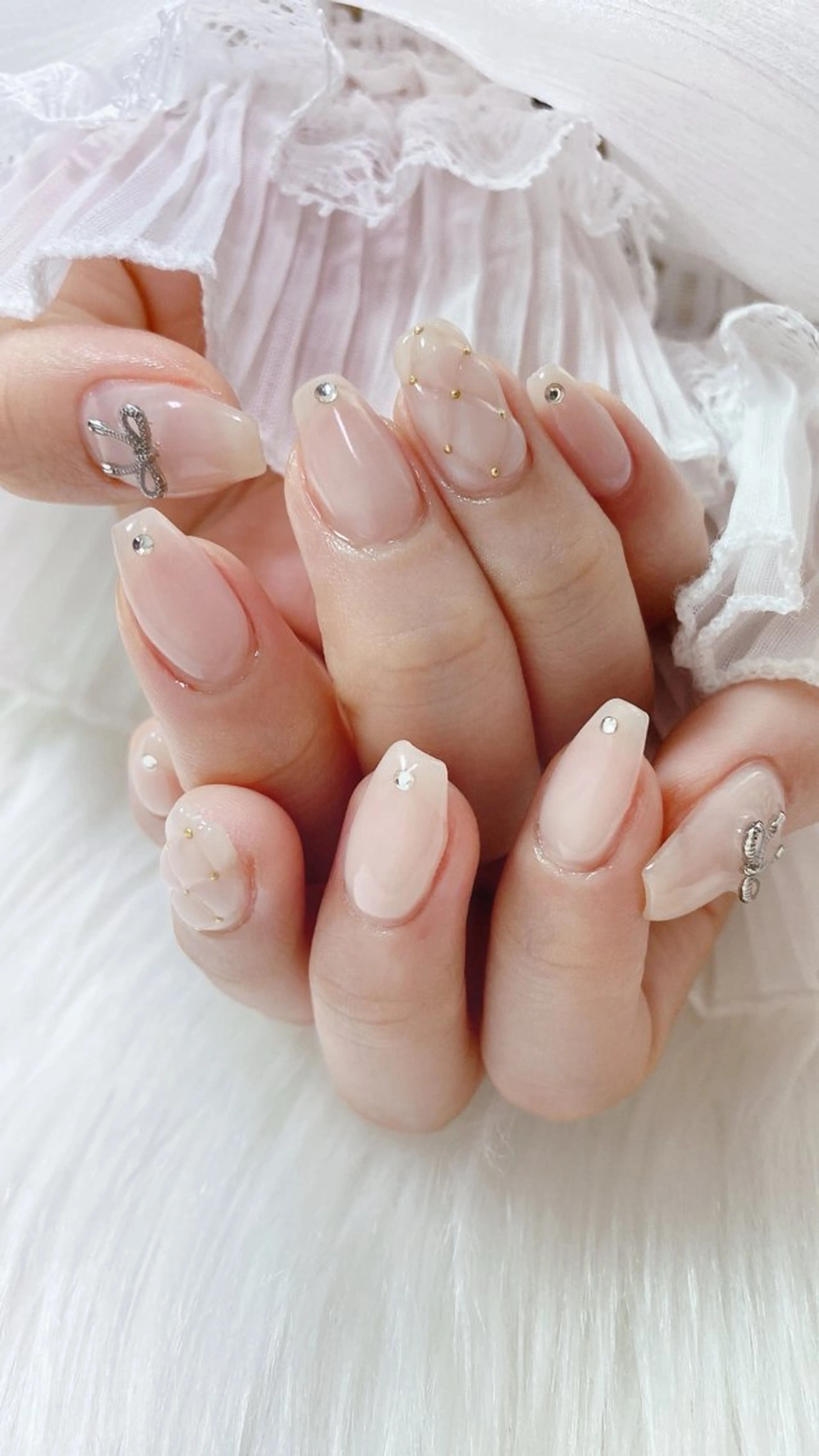 ネイル ハンドネイル オーシャン スカルプネイルサロンのネイルデザイン