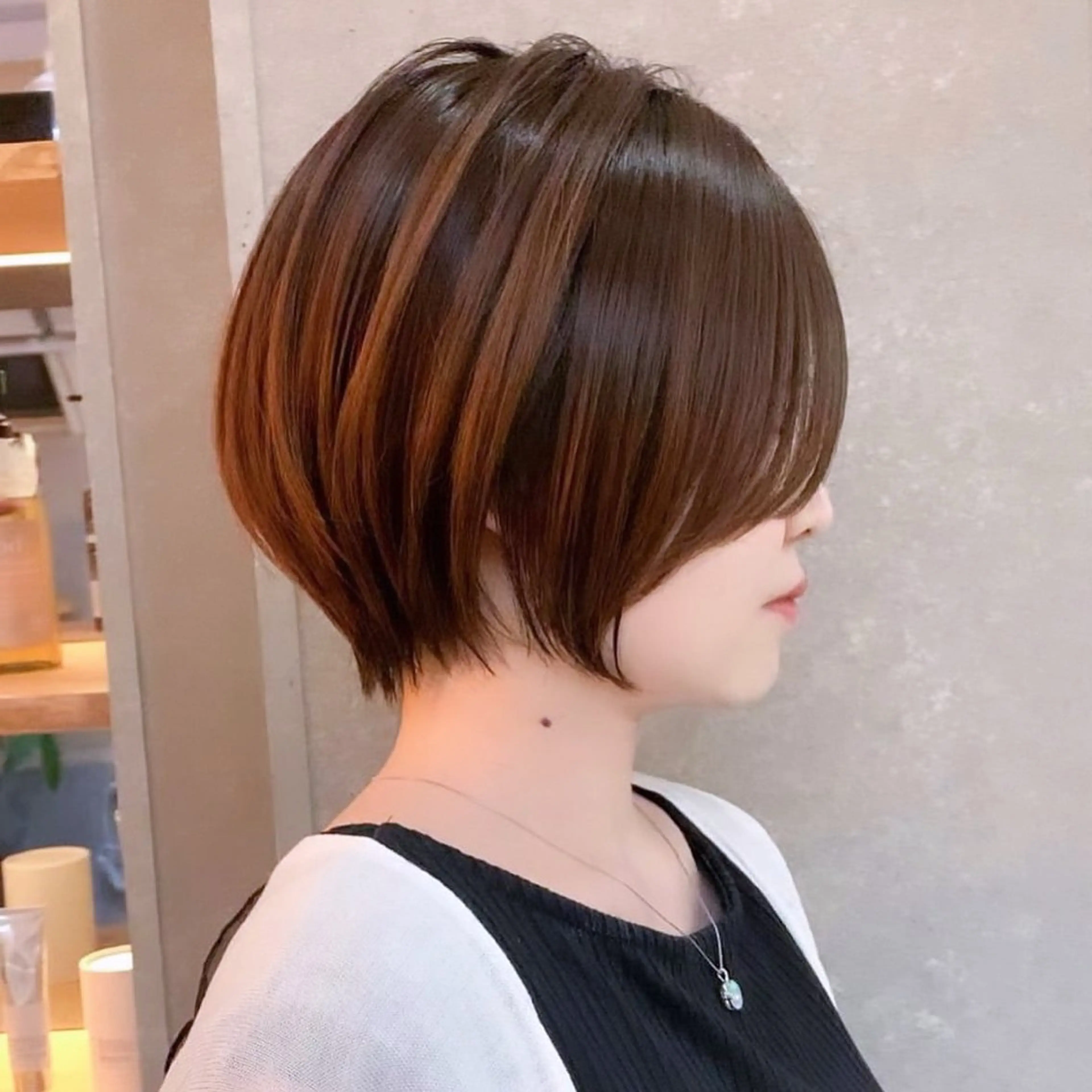 ショート カラー トリートメント 巻ける縮毛矯正✨ ボブ/ショートともきのヘアスタイル