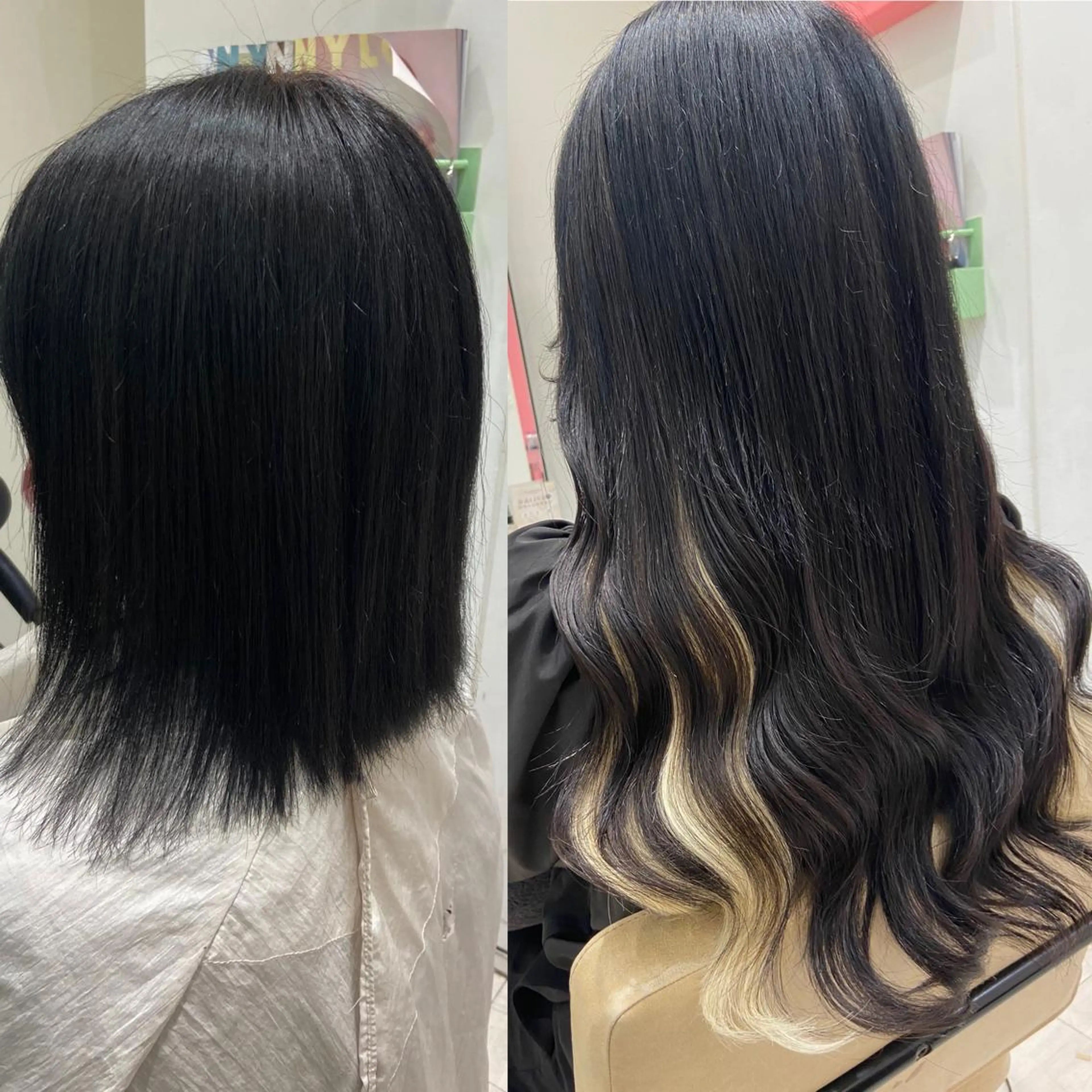 ロング シールエクステ エクステ 韓国風ヘア 新宿/韓国ヘア 中明度カラー/かやのヘアスタイル