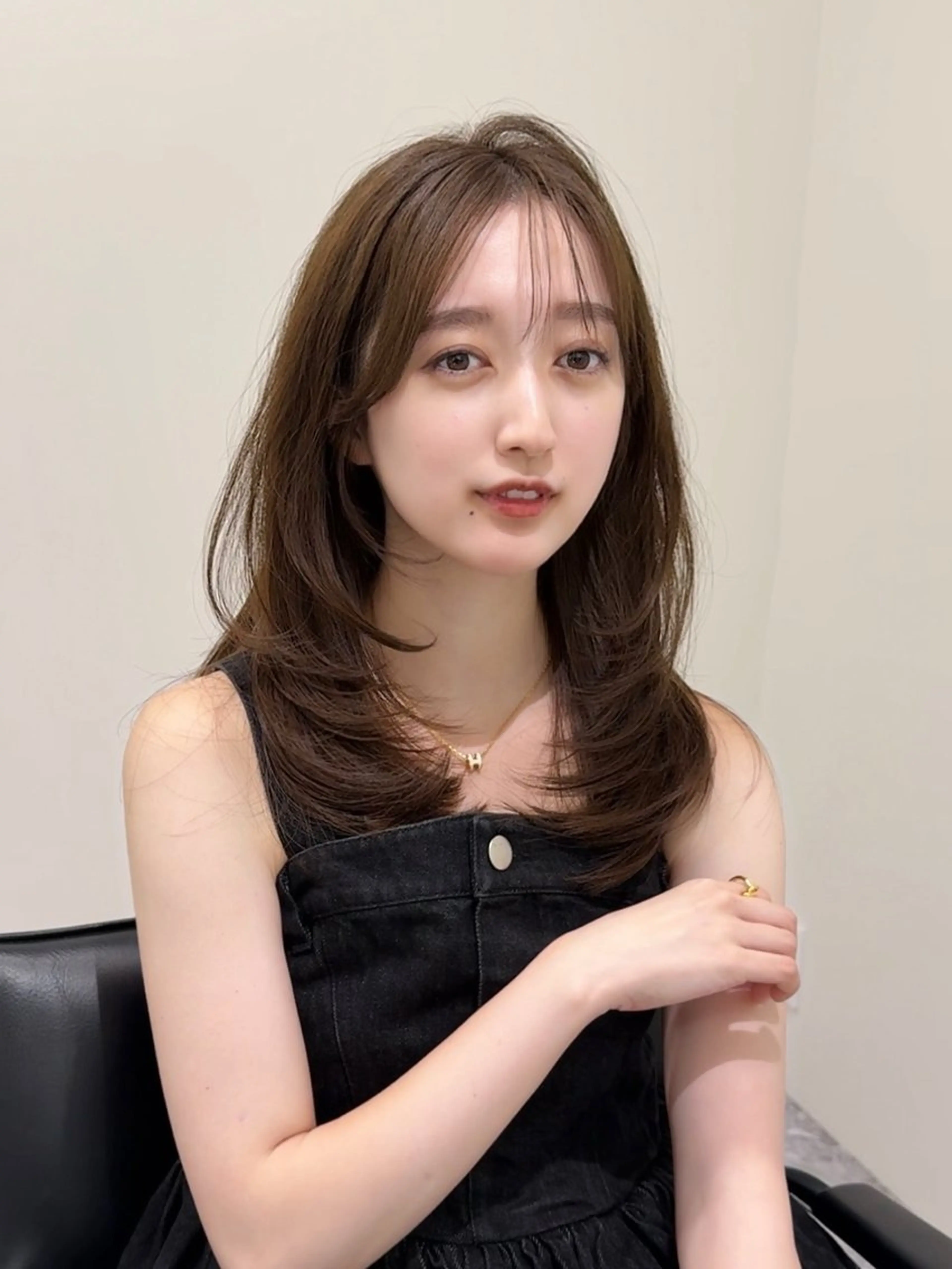 セミロング カラー ハッシュカット 韓国風ヘア レイヤーカット カット ヘアカラー トリートメント 韓国ヘア/レイヤー カット SAKURAのヘアスタイル