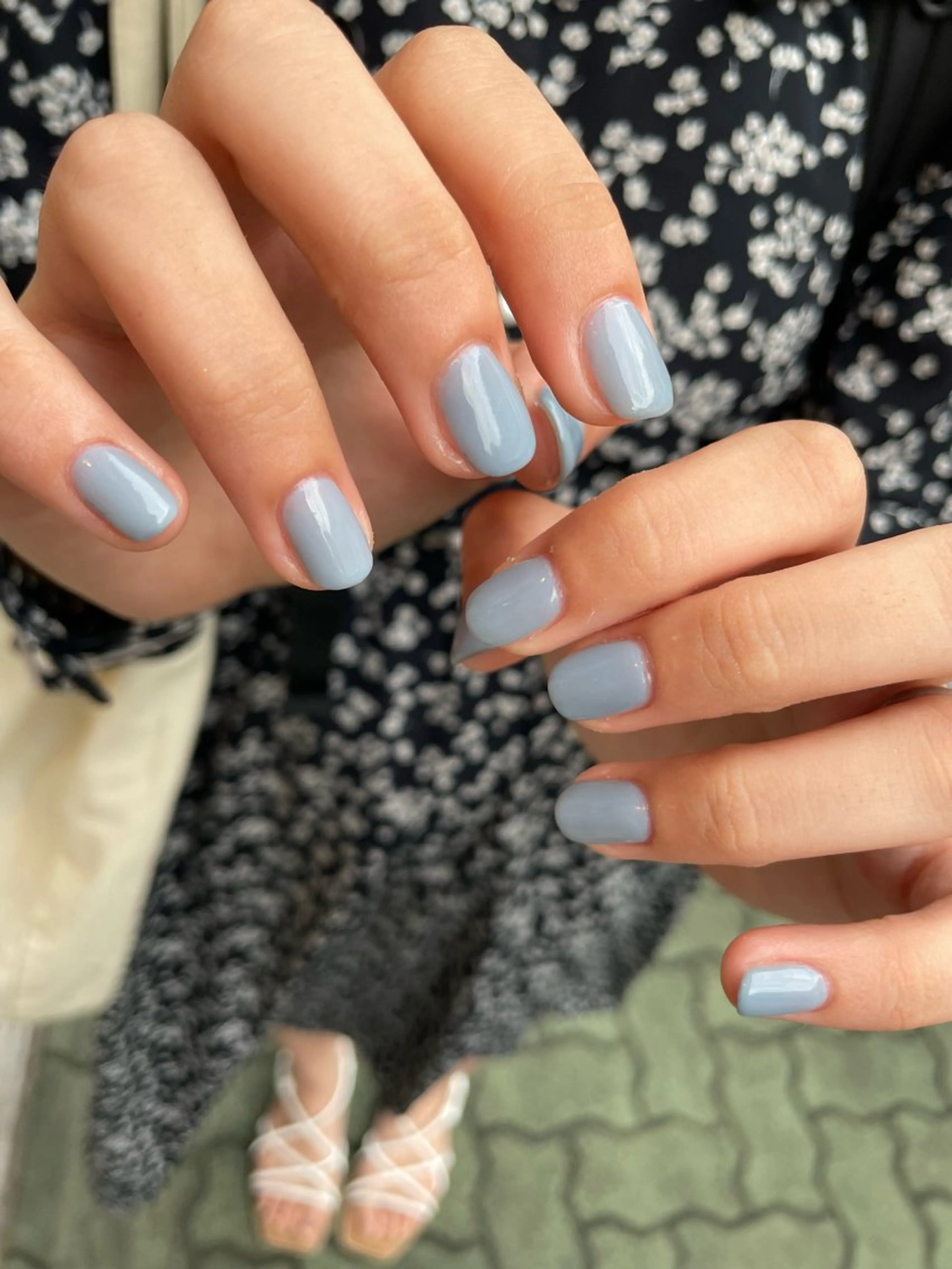 ネイル ブルー ハンドネイル ハンドケア laviebelle norikoのネイルデザイン