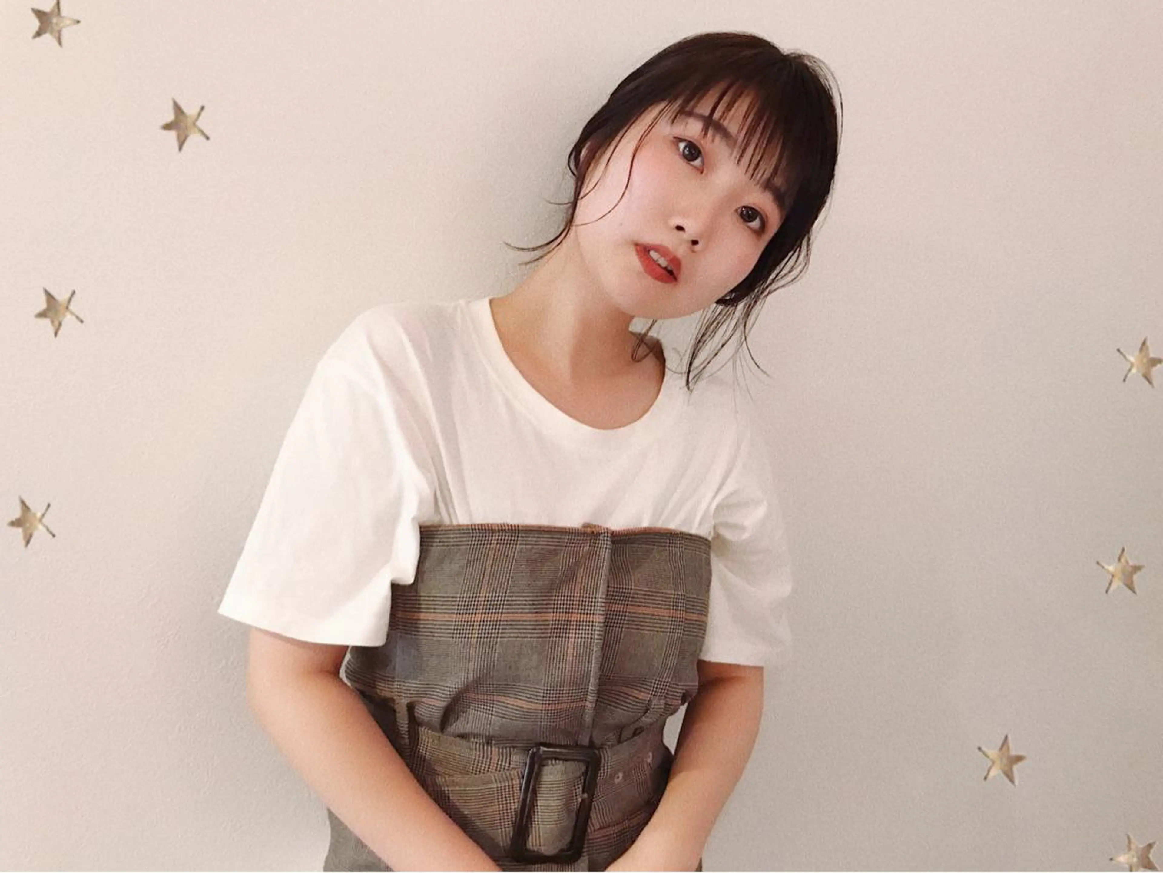 セミロング ヘアアレンジ 市川 千夏のヘアスタイル