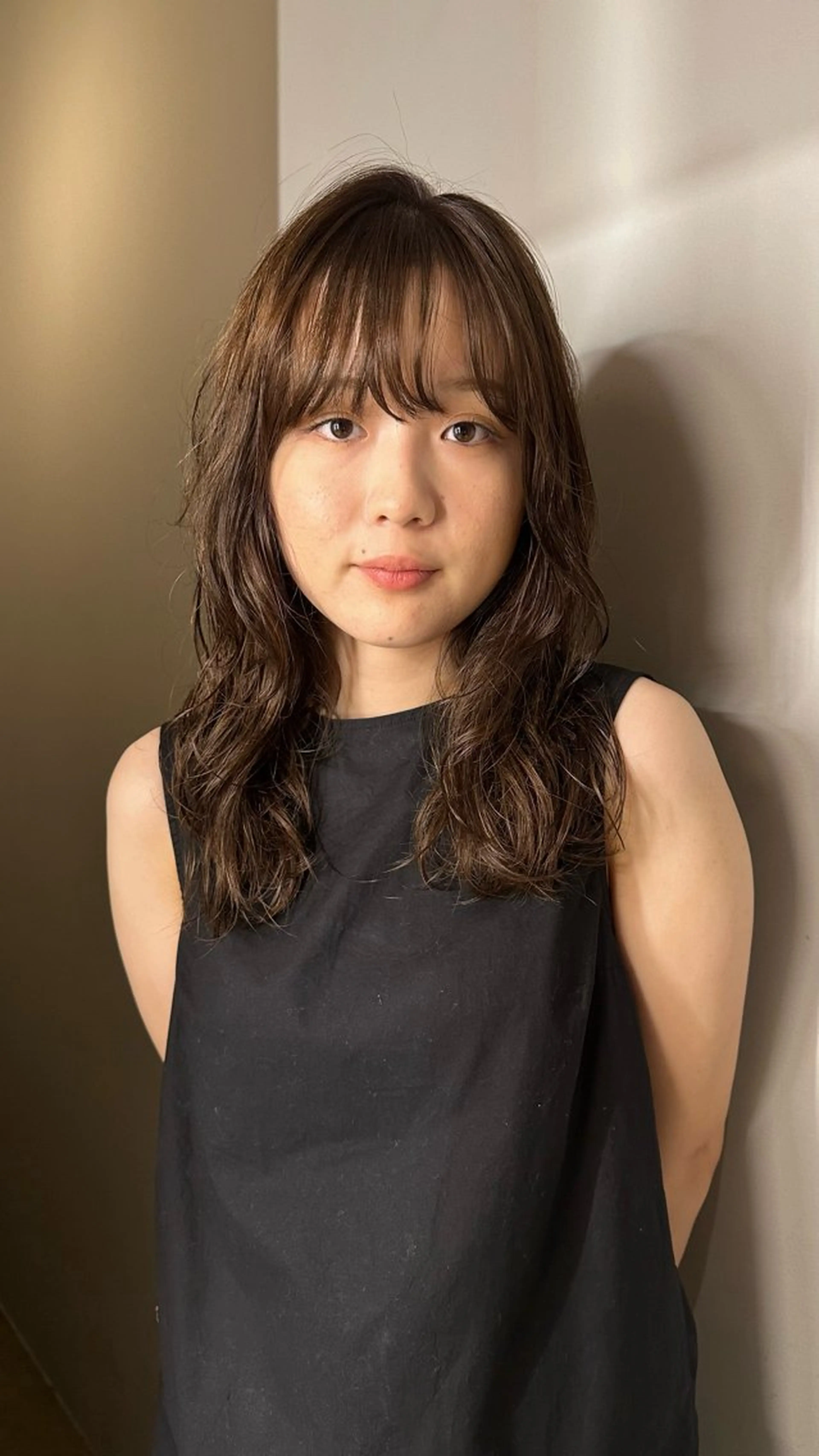 ミディアム パーマ レイヤーカット 🫧kotoneのヘアスタイル