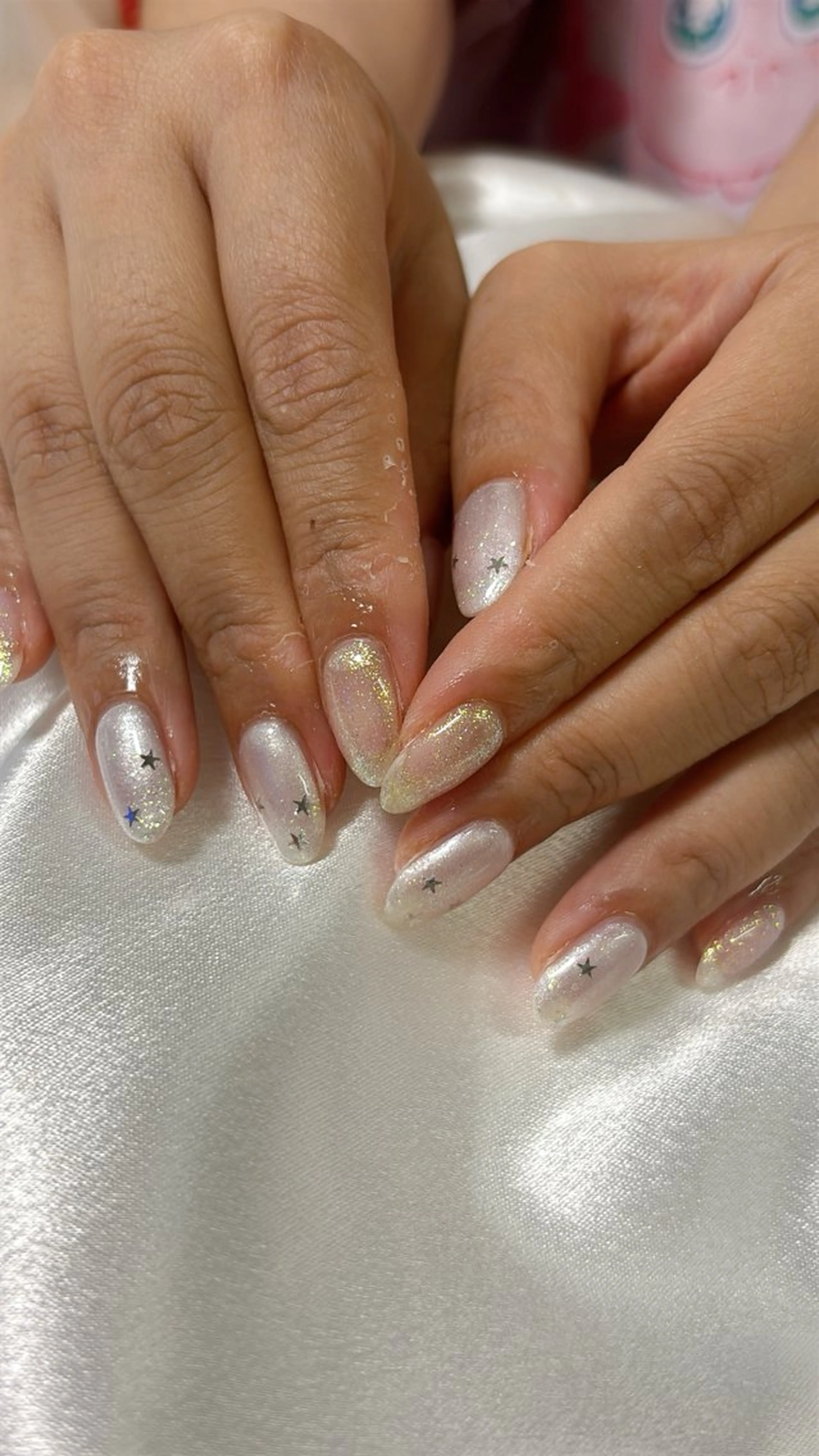 ネイル オーロラネイル 桜ネイル フラワーネイル フットネイル フレンチネイル ハンドネイル kikinail 溝の口のネイルデザイン