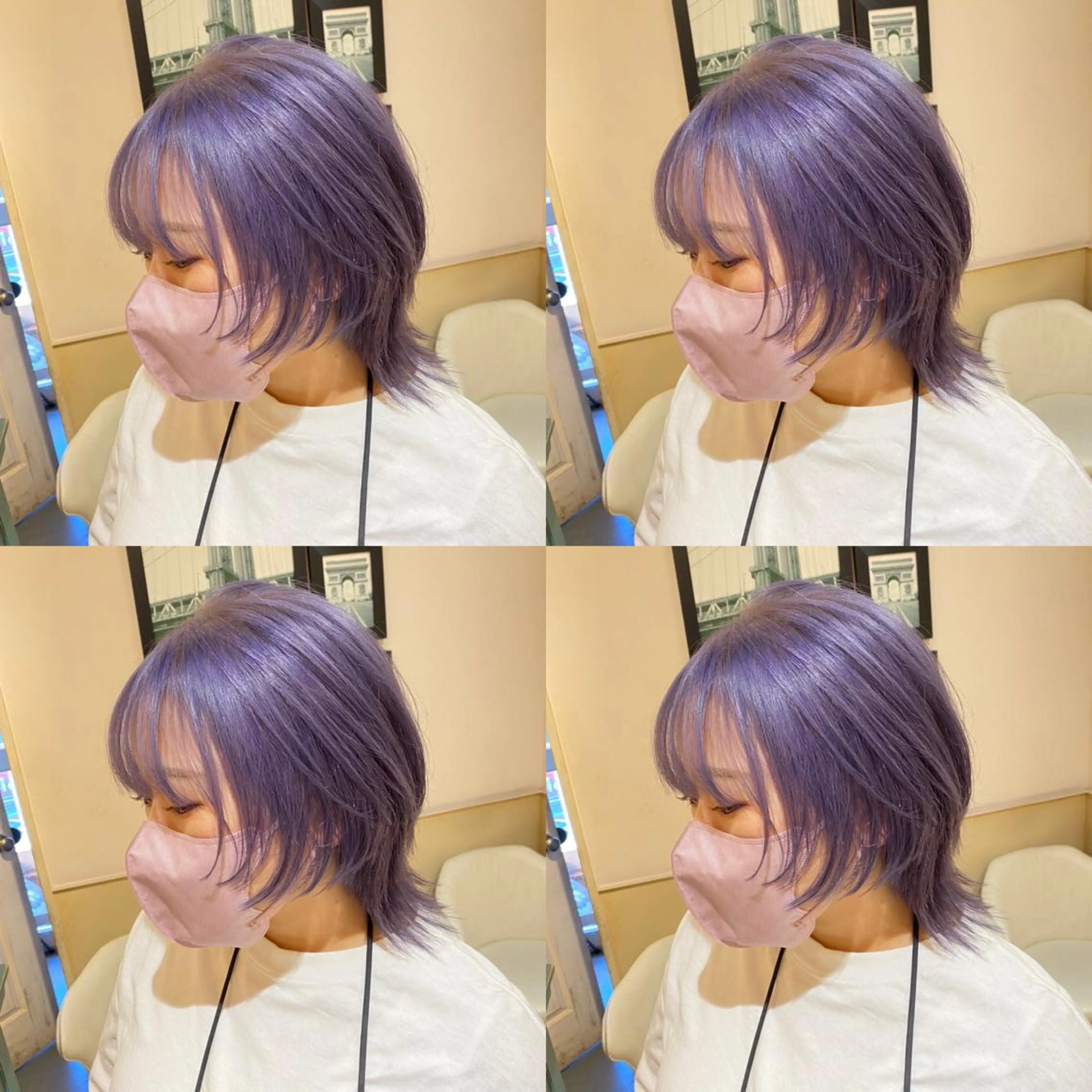 ショート カラー アッシュ バレイヤージュ ベージュカラー ブリーチ グラデーションカラー ご予約 宜しくお願いします！のヘアスタイル