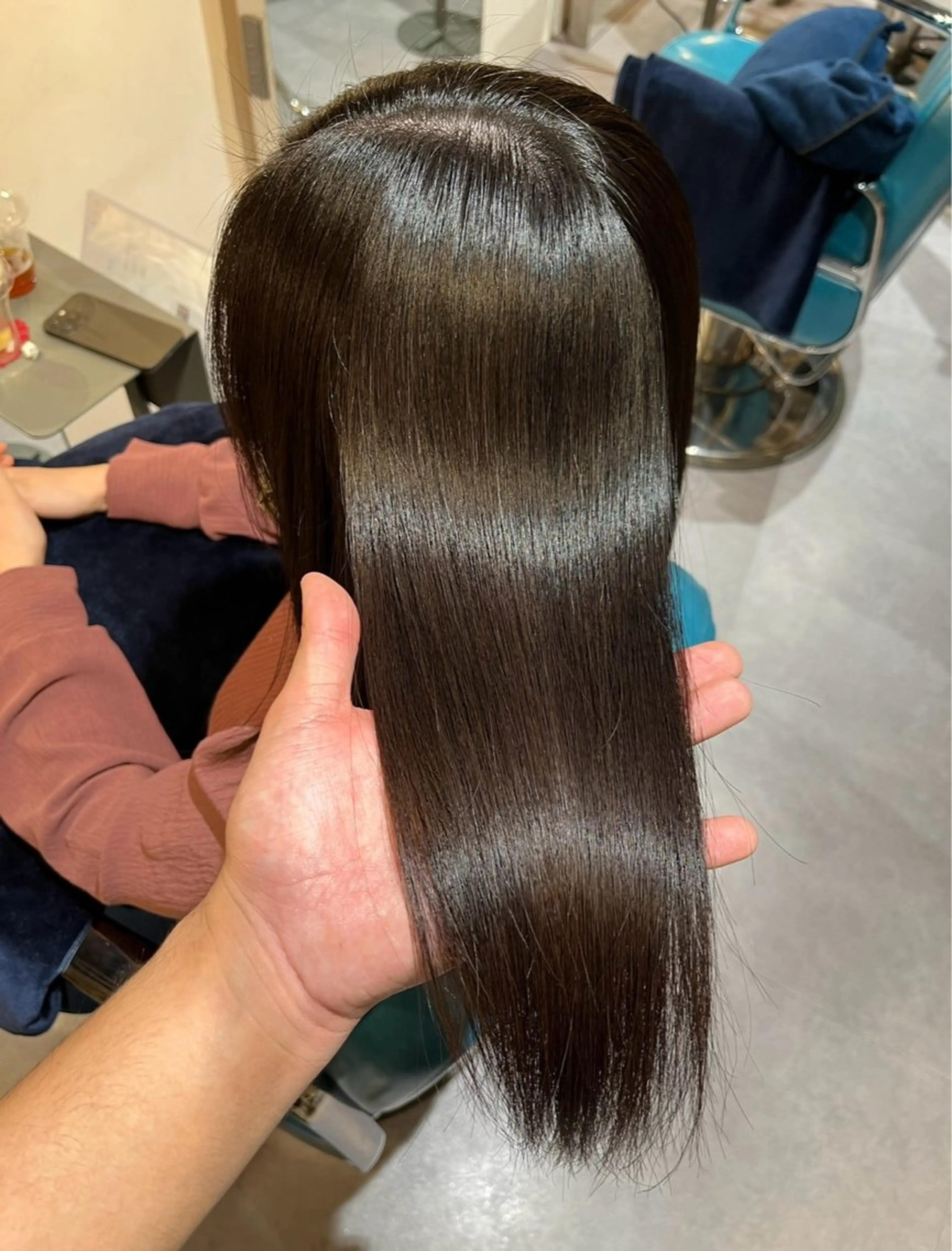 セミロング カラー ブリーチ 縮毛矯正 トリートメント 必ず笑顔で帰っていた だきます！安田祐貴のヘアスタイル