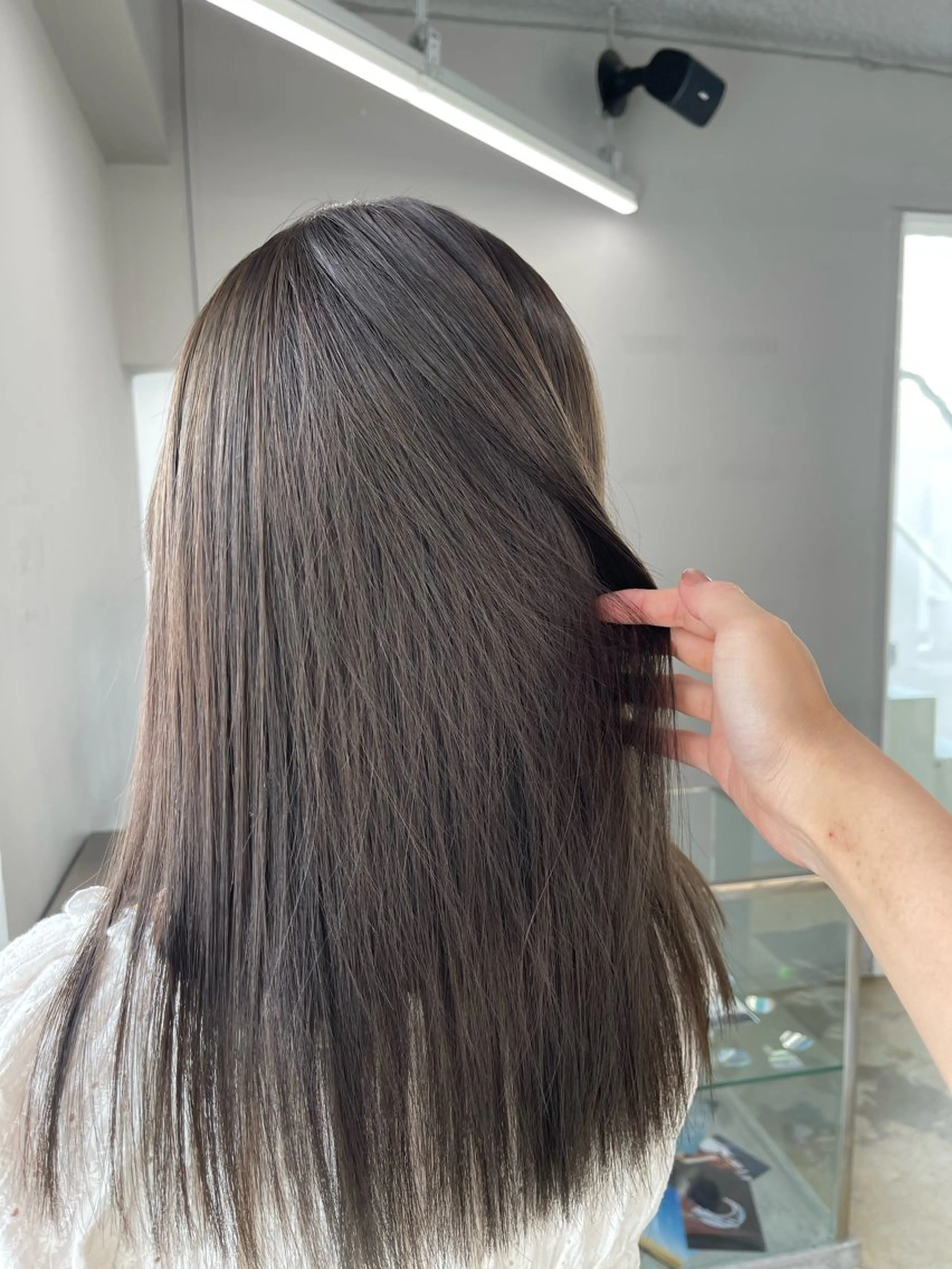 セミロング カラー カット ヘアカラー トリートメント 愛莉/ラベンダー/ ベージュ/ブラウンのヘアスタイル
