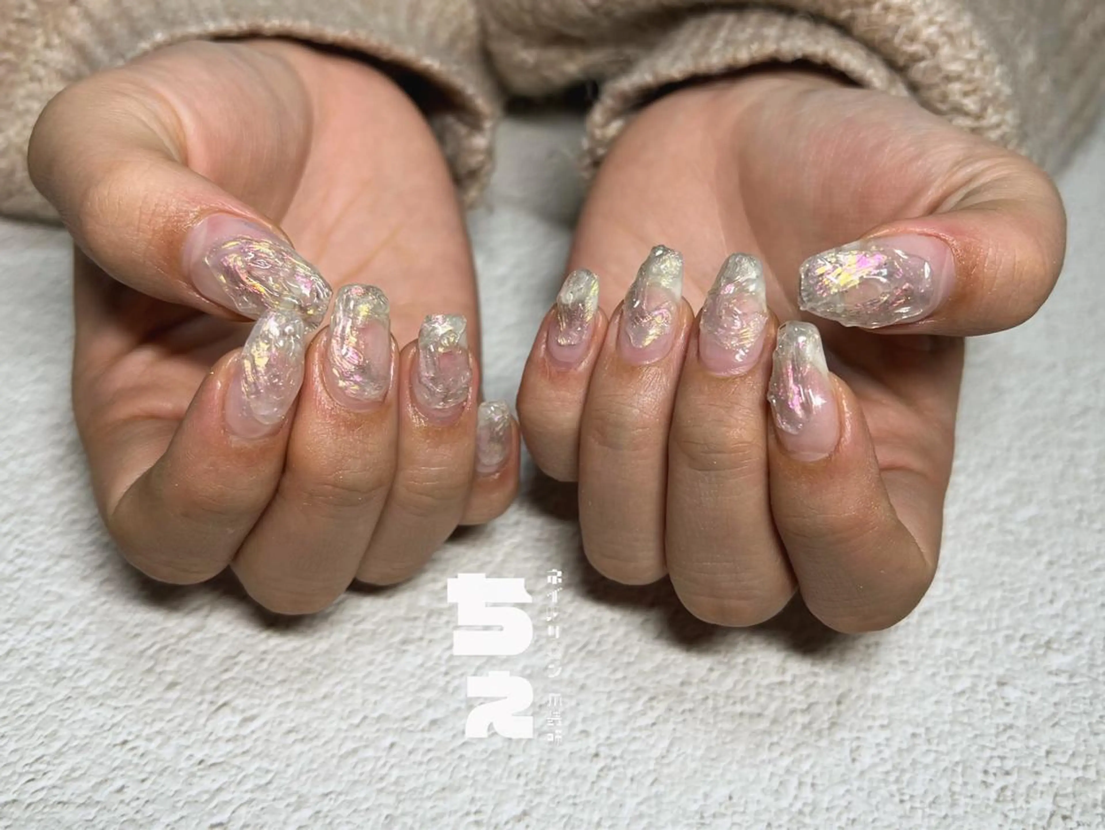ネイル 氷ネイル・うるうるネイル ハンドネイル nail salon CHEのネイルデザイン