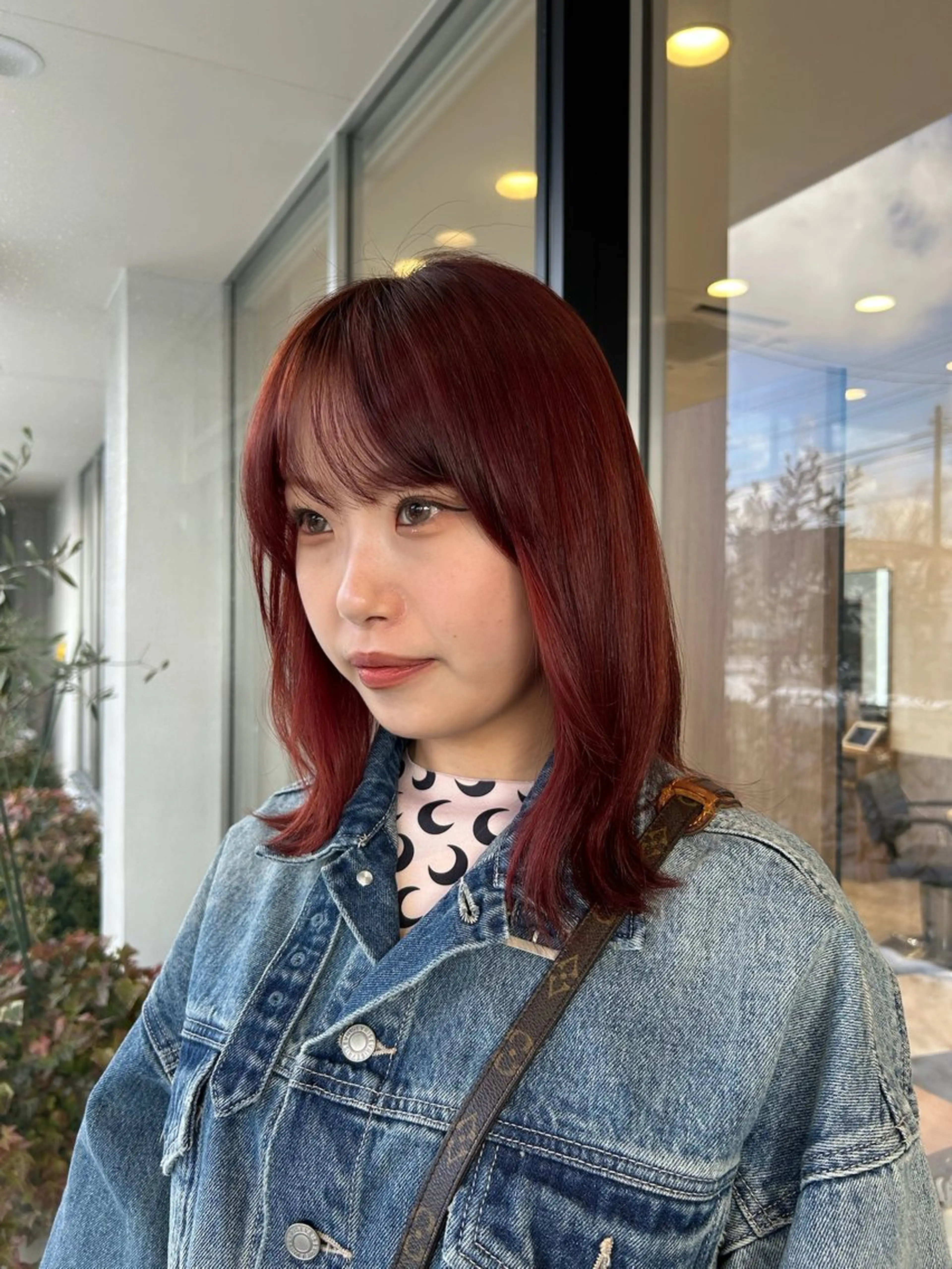 カラー ブリーチ ブラウンカラー レッドカラー ヘアカラー ぐっち ーのヘアスタイル