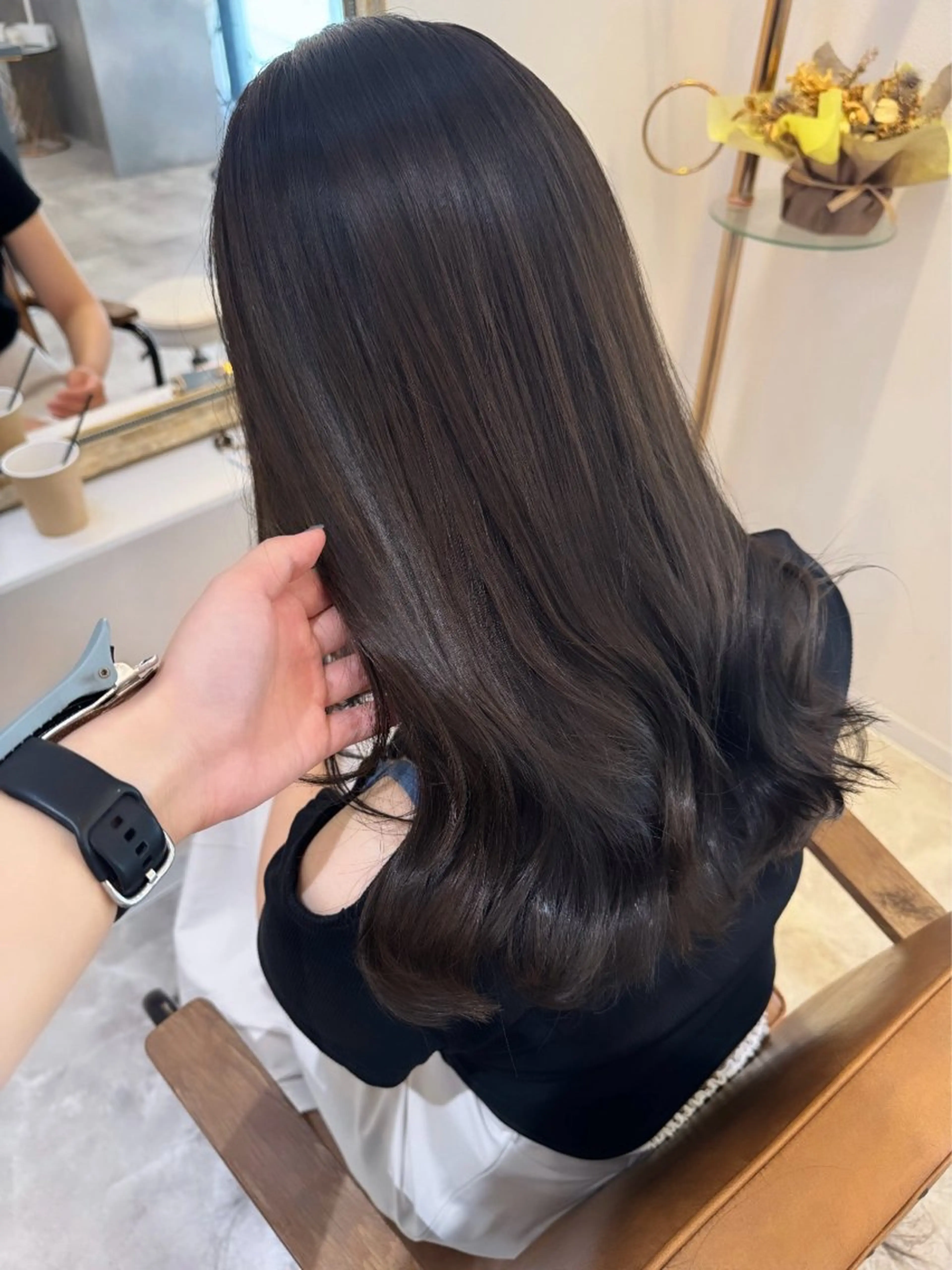 ロング カラー 赤み無し柔らかカラー 【梅田】madokaのヘアスタイル