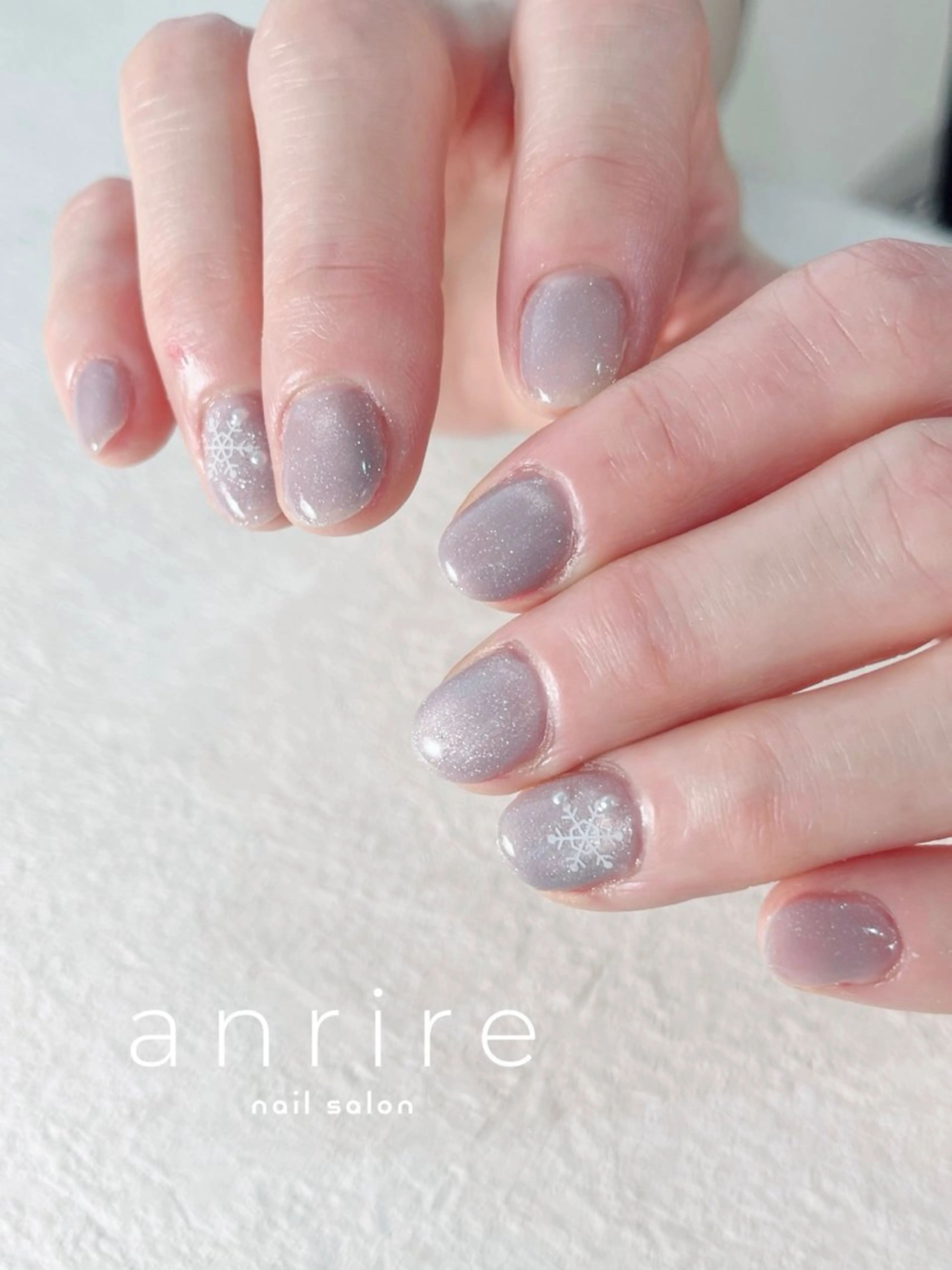 ネイル アートネイル ブルー フラッシュネイル フラッシュマグ ジェルネイル ハンドネイル nailsalon anrireのネイルデザイン