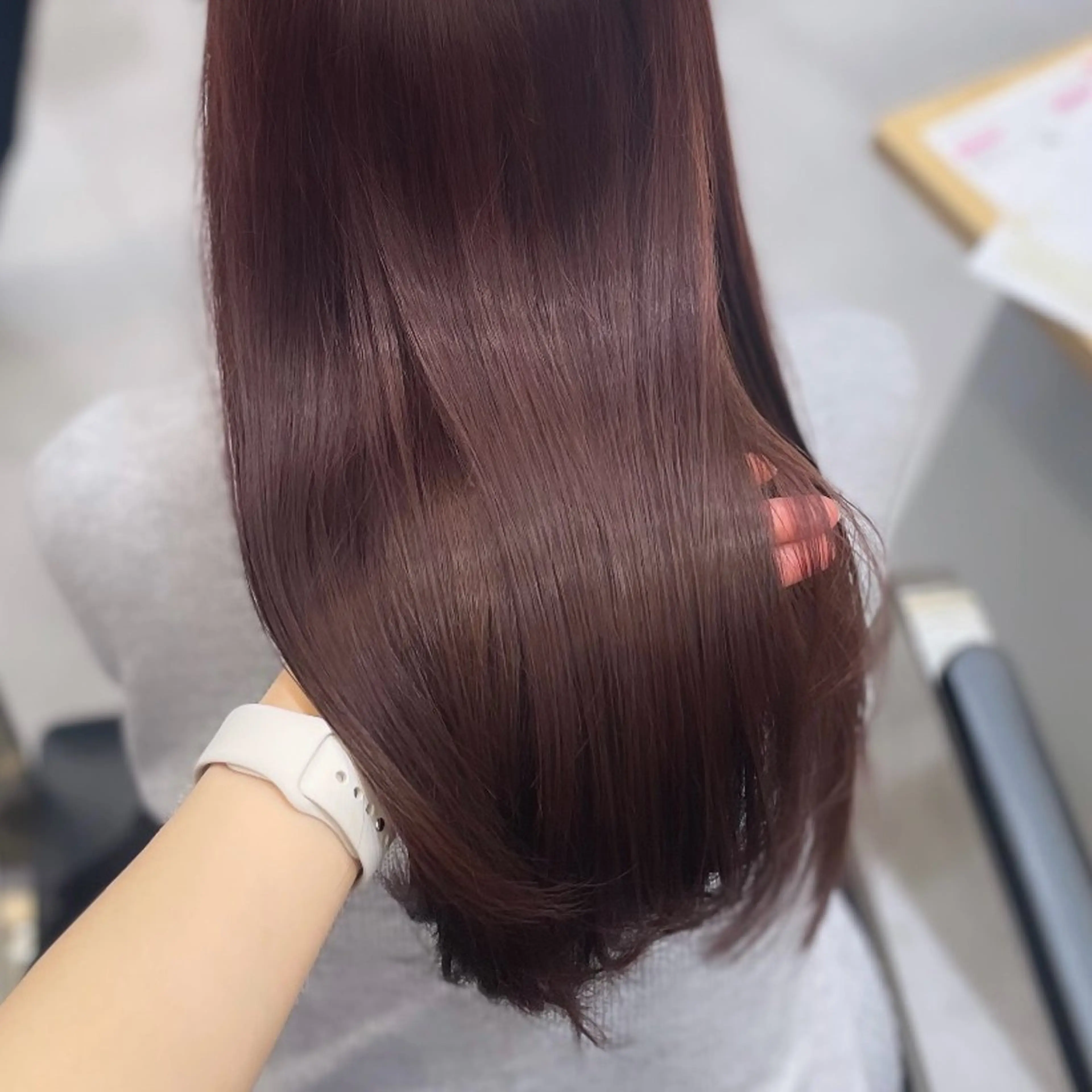 ロング カラー ラベンダーカラー ピンクカラー ピンクラベンダー 髪質改善 レイヤーカット カット ヘアカラー Rui/透明感カラー 暖色/レイヤーカットのヘアスタイル