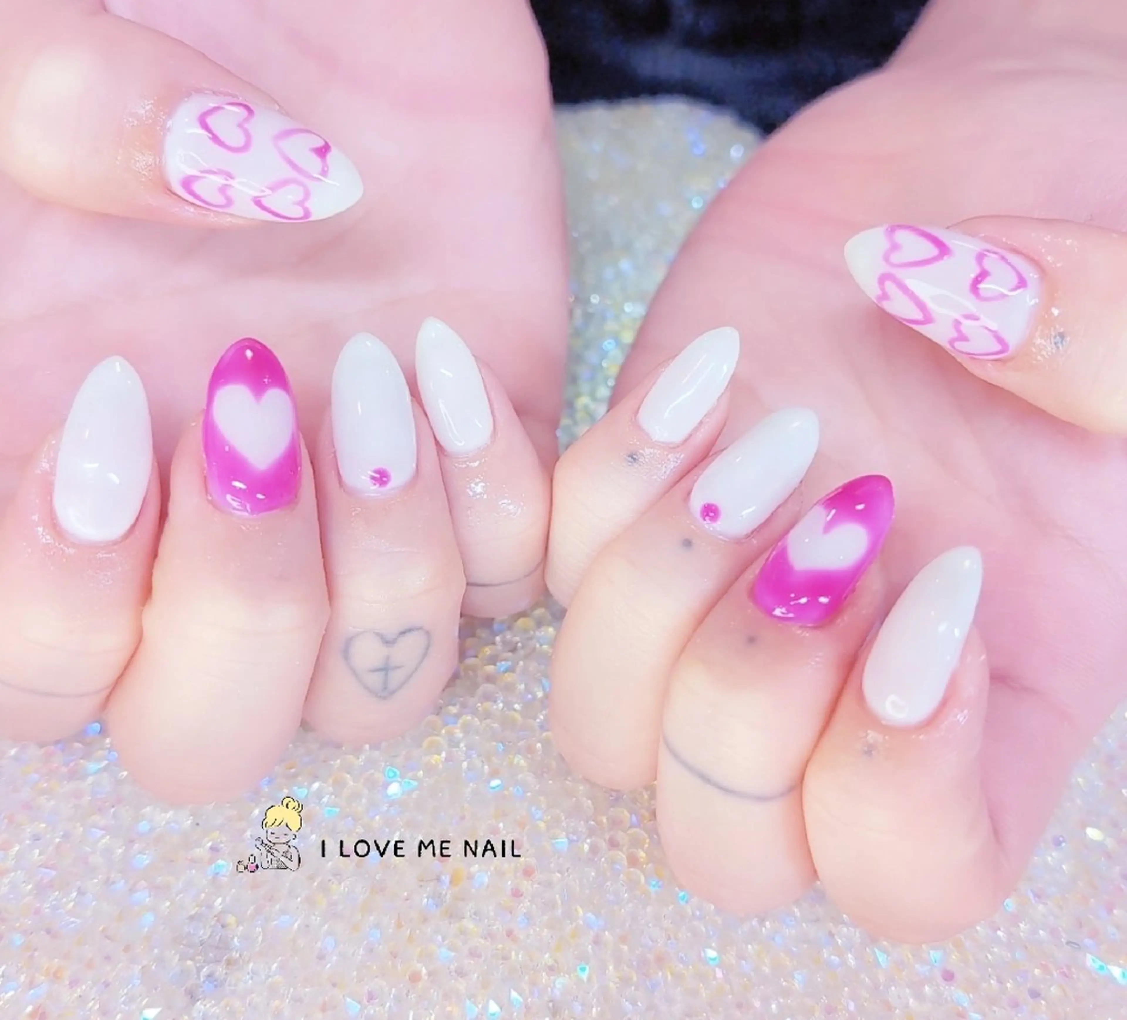 ネイル 長さ出し ジェルネイル 韓国ネイル マグネットネイル ニュアンスネイル ハンドネイル I LOVE ME NAIL.｡.:*♡のネイルデザイン