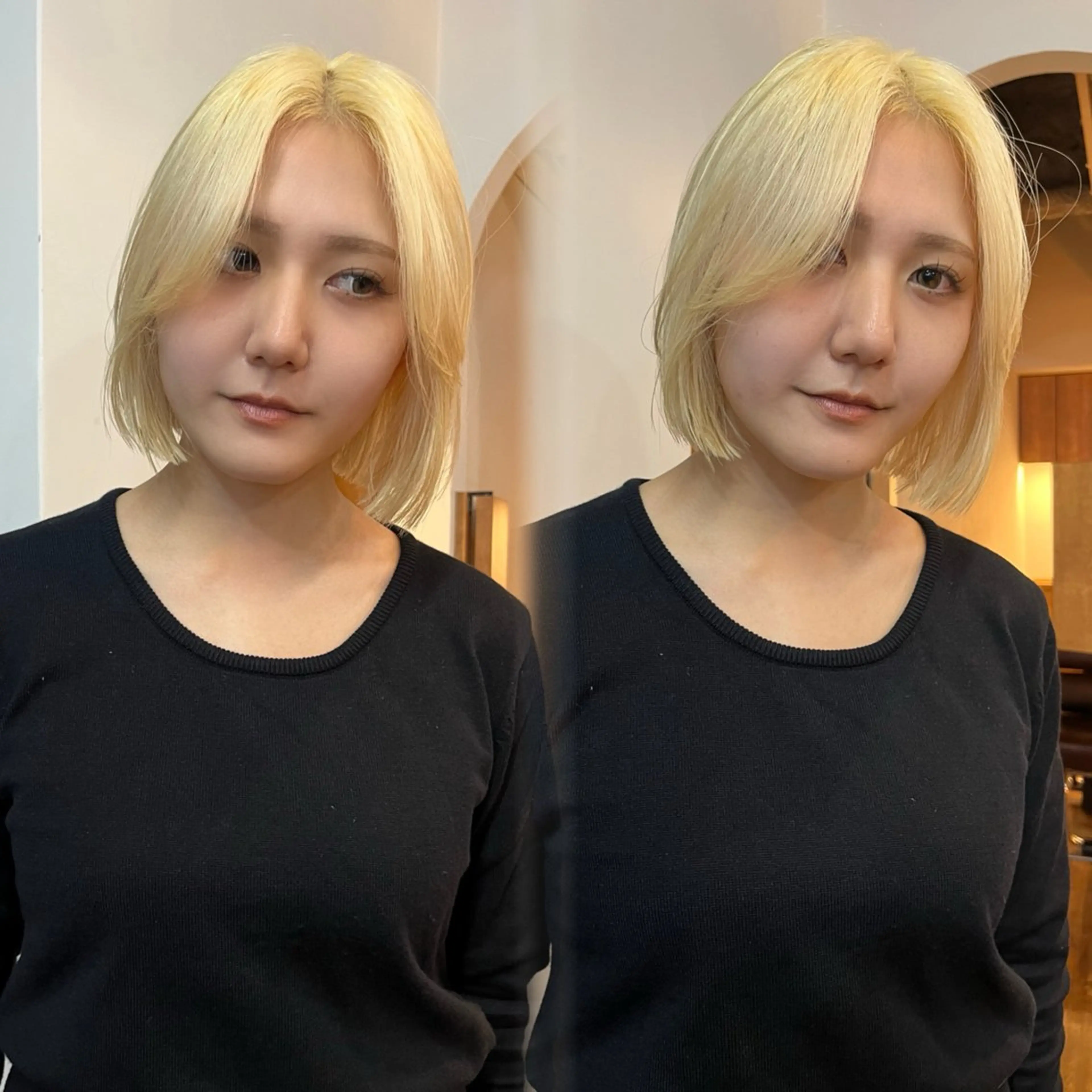 ショート カラー 抜きっぱなしブロンド ブロンド ヘアカラー hono/ボブ/ ハイトーン/ベージュのヘアスタイル