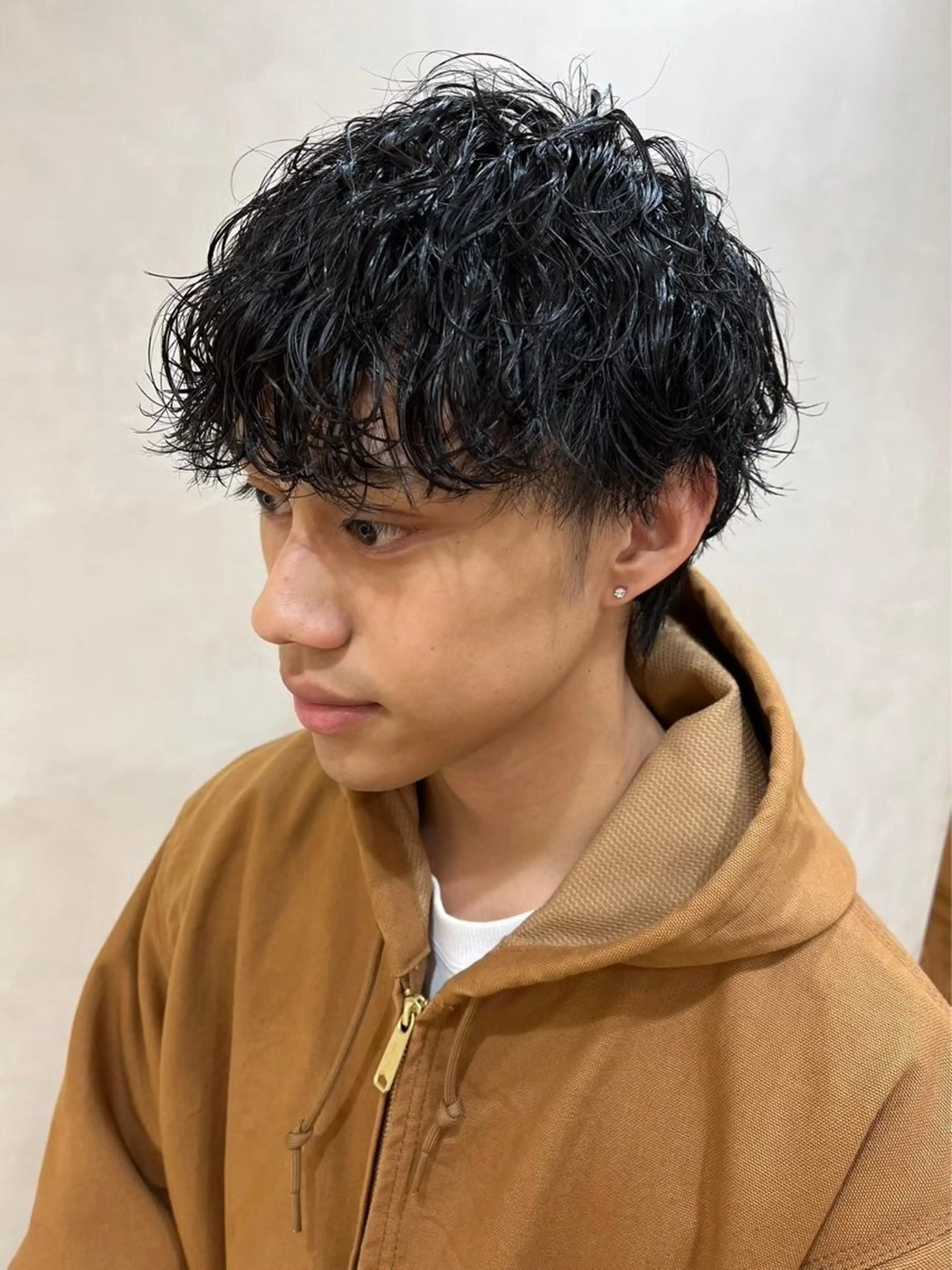 パーマ メンズ LUVISM ボブ りきカットモデル募集のヘアスタイル
