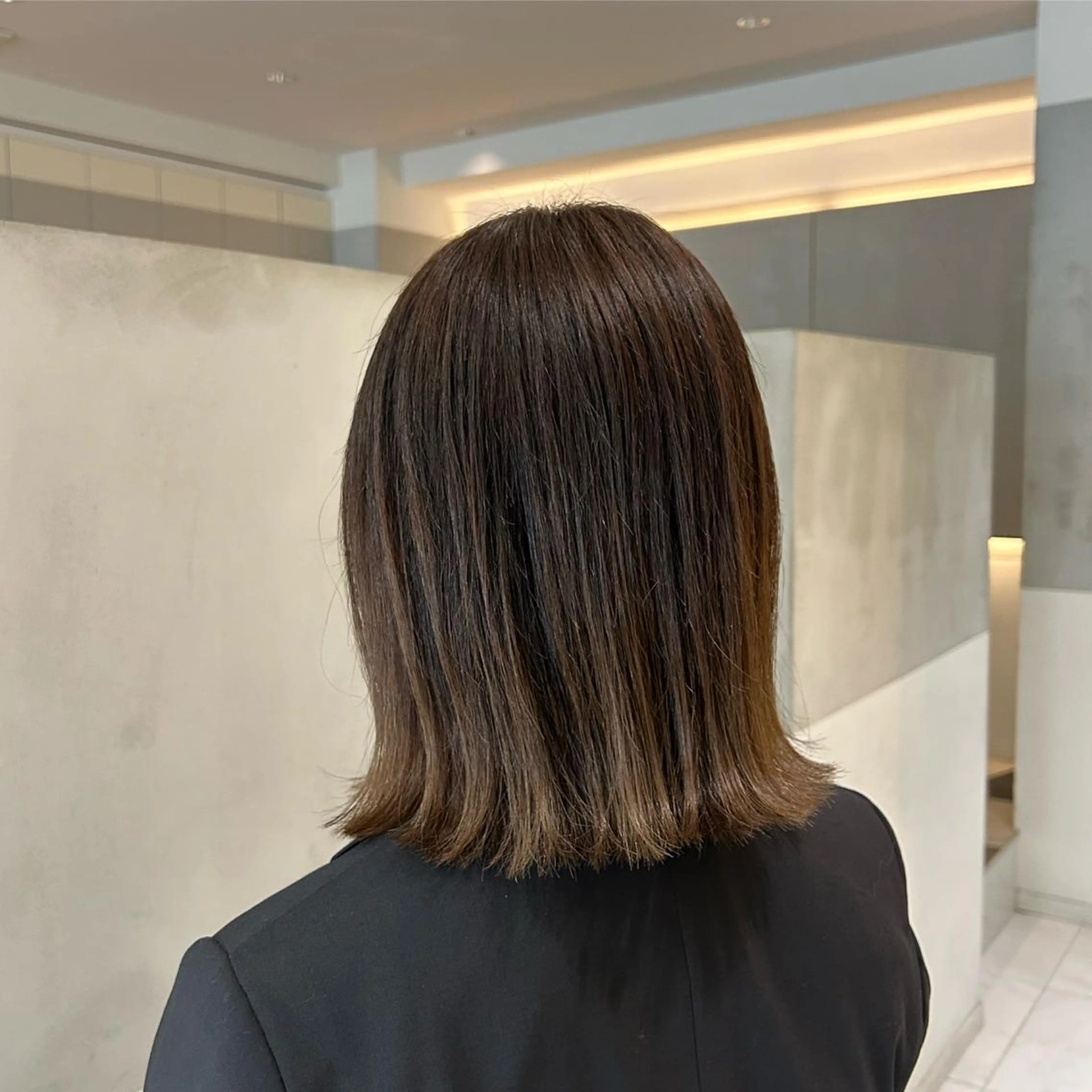 ミディアム カラー ベージュカラー グラデーションカラー オリーブベージュ カット ヘアカラー トリートメント ヘアセット ナチュラル/韓国💎 haruka 💎のヘアスタイル