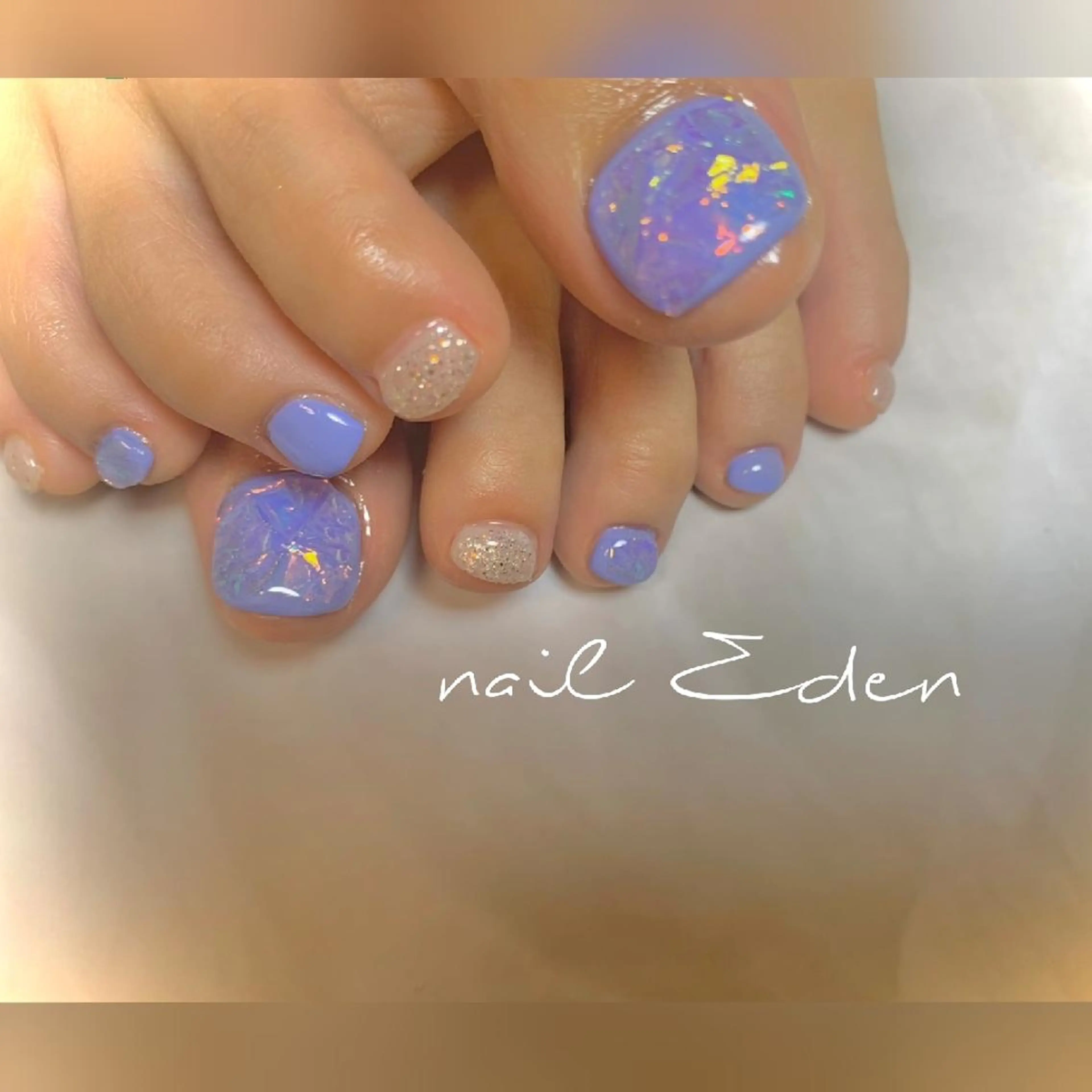 ネイル 氷ネイル・うるうるネイル キラキラネイル 持ち込み Eden ♾️のネイルデザイン