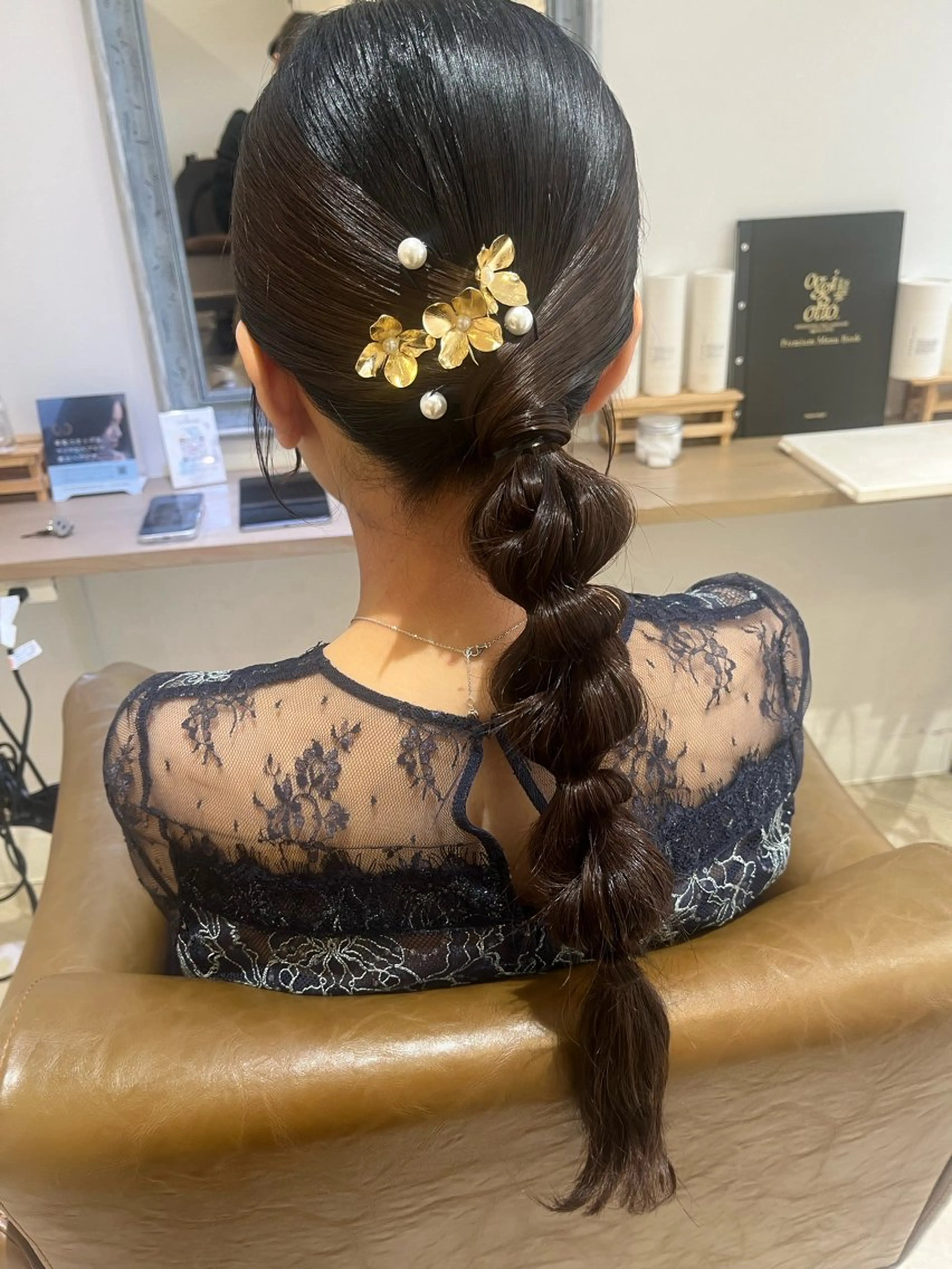 セミロング ヘアアレンジ ヘアセット afrodite 〈京橋〉Riyuのヘアスタイル