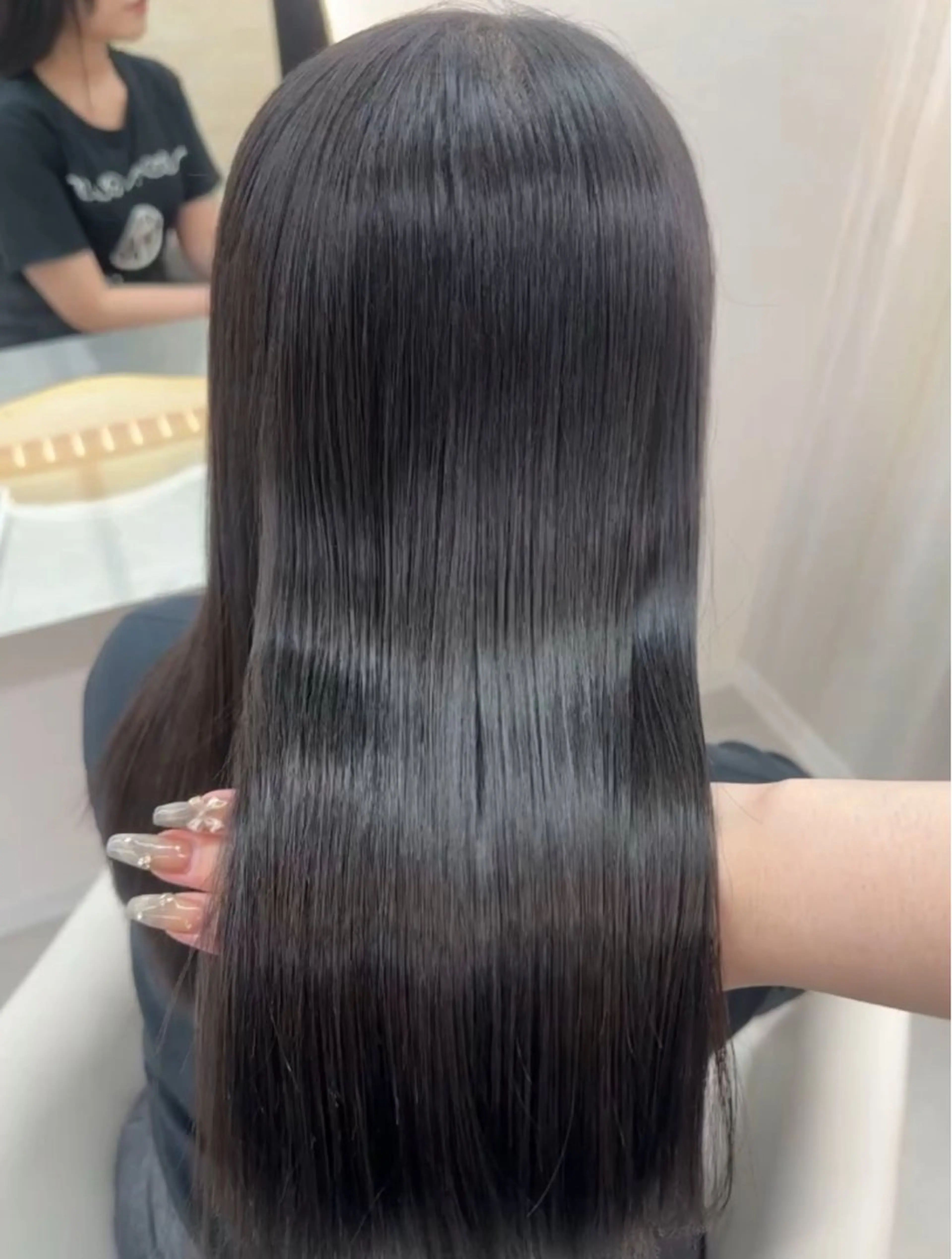 ロング 縮毛矯正 艶感ハイトーン/ 池袋/mei🩶のヘアスタイル