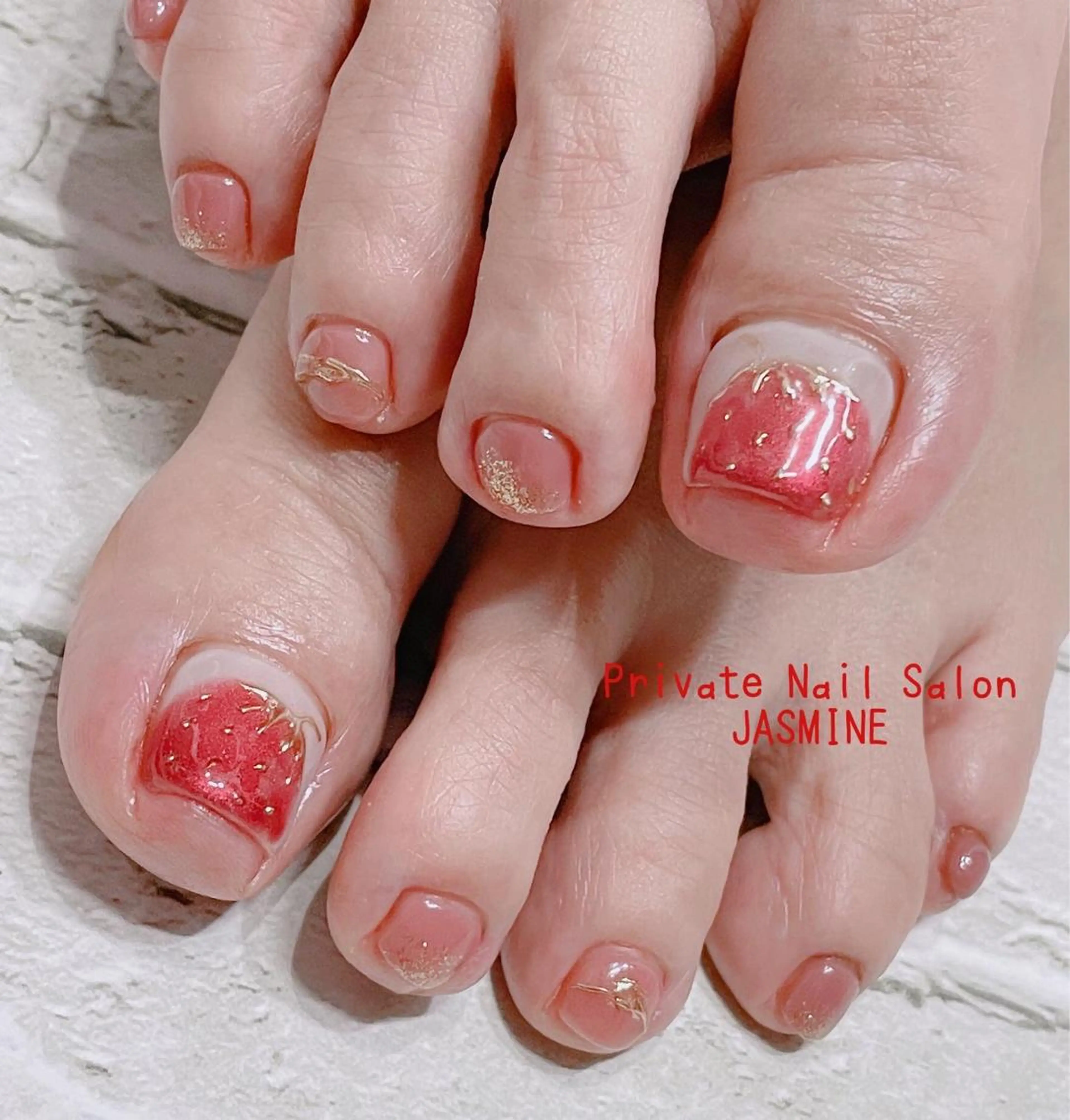 ネイル フットネイル 春ネイル Nail salon JASMINEのネイルデザイン