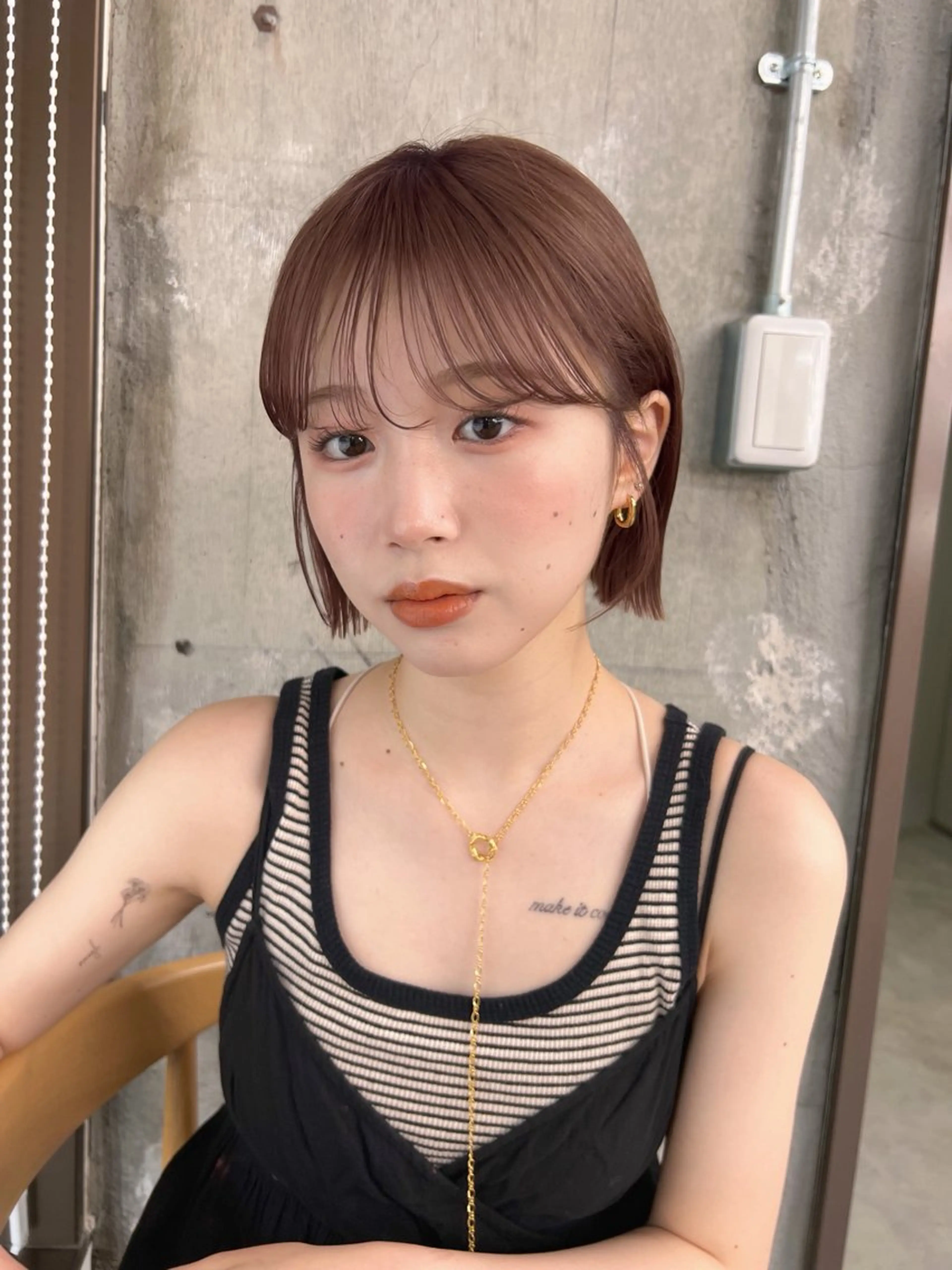 ショート カラー 🥑🫧田實 紗和 ボブ/暖色カラー🩰のヘアスタイル