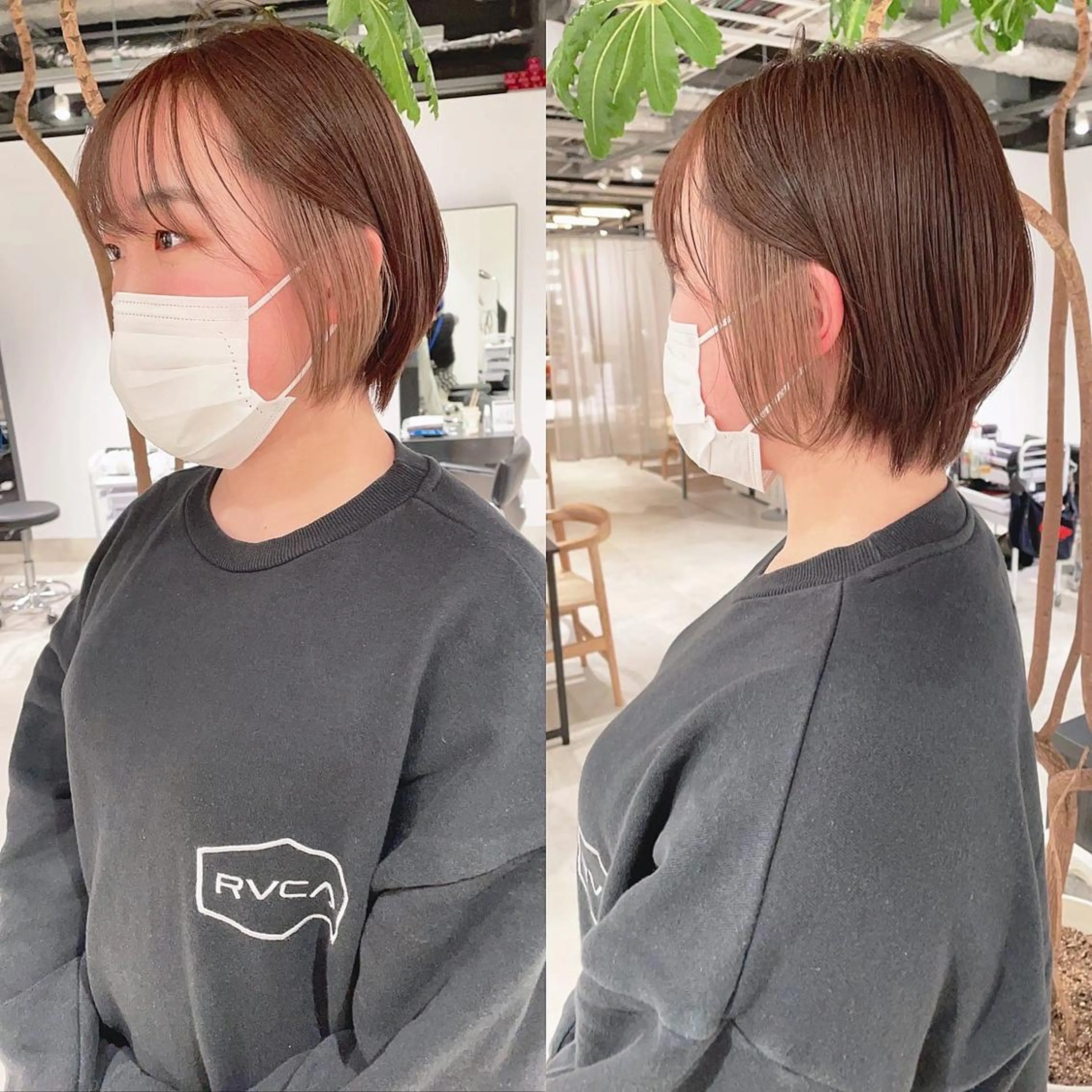 ショート カラー イヤリングカラー ヘアカラー トリートメント 渋谷:インナーカラー ／🍒エリカ🍒のヘアスタイル