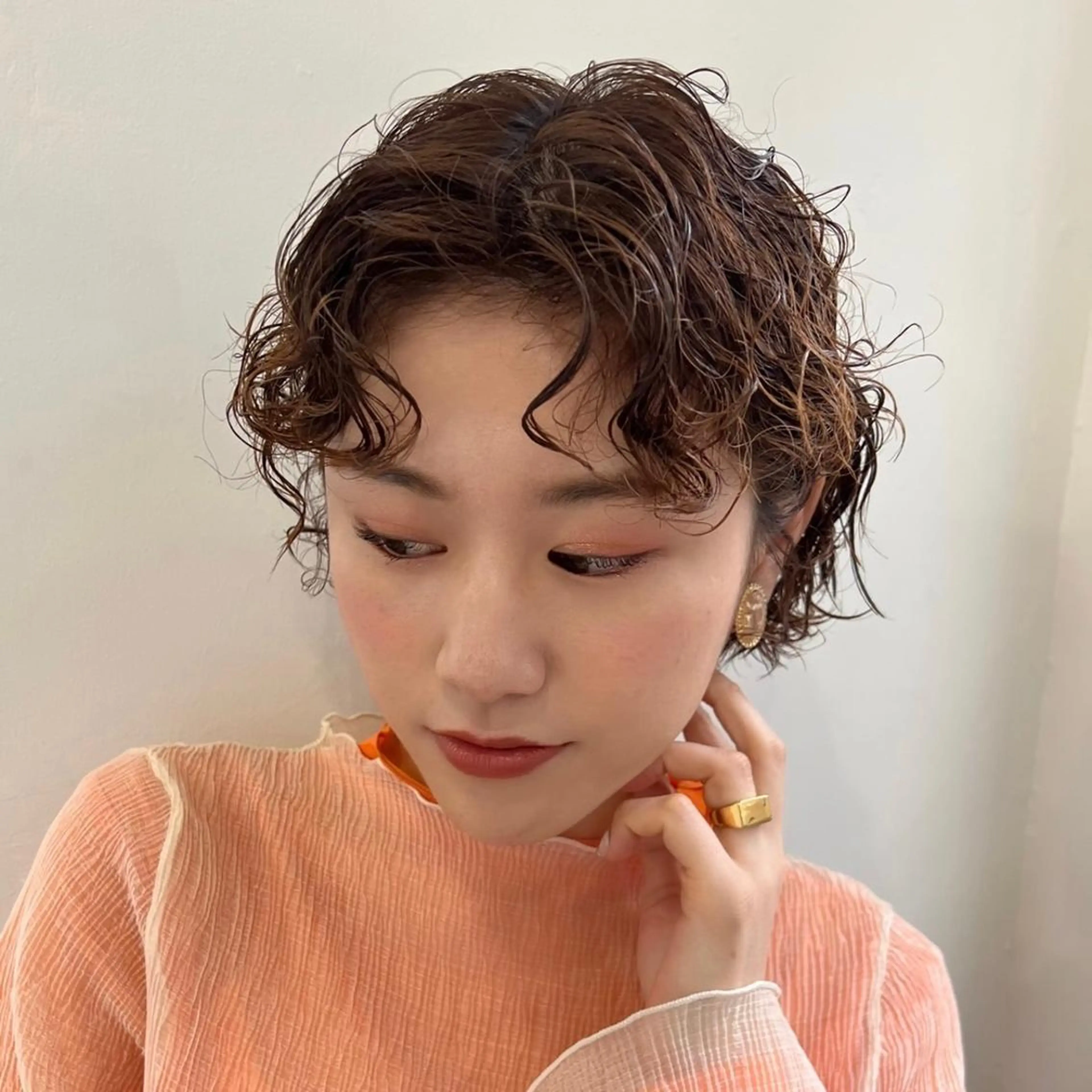 ショート タンバルモリパーマ 礒井メンキのヘアスタイル