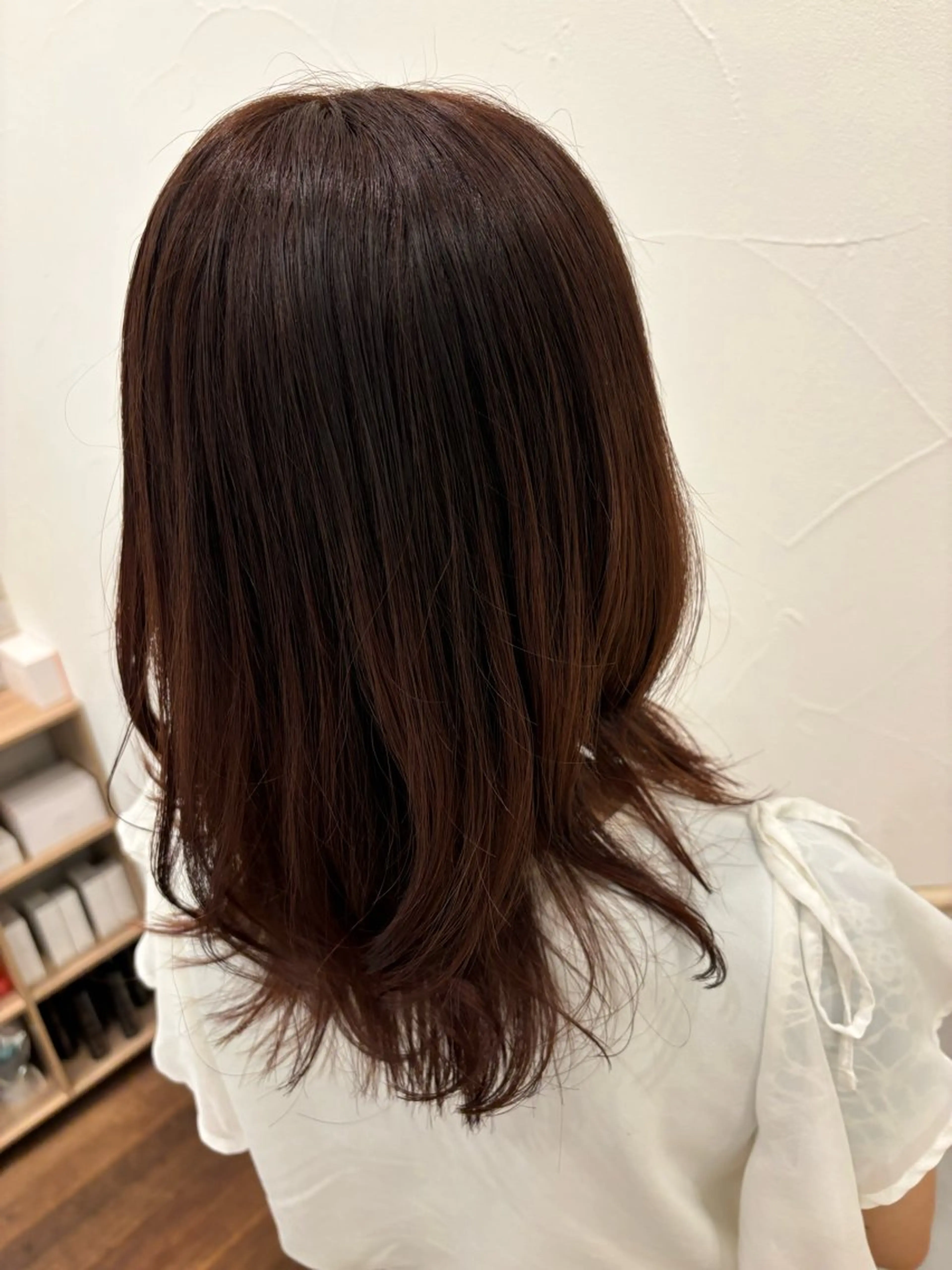 セミロング カラー ヘアアレンジ ヘアカラー トリートメント ミドウチ アヤカのヘアスタイル