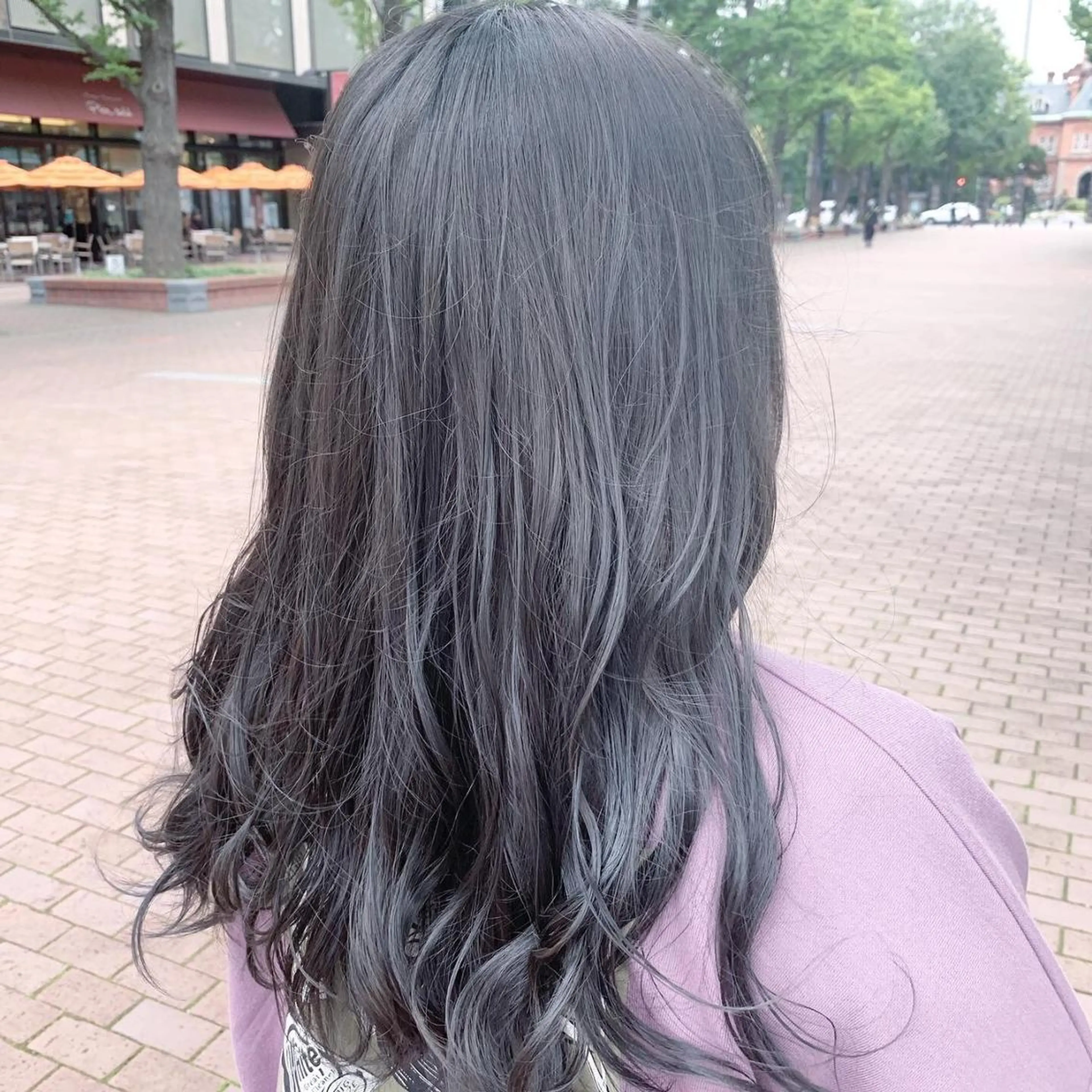 ロング カラー アッシュ アッシュブラウン ベージュカラー 黒髪 ブラウンカラー カット ヘアカラー N° il duca 札幌のヘアスタイル