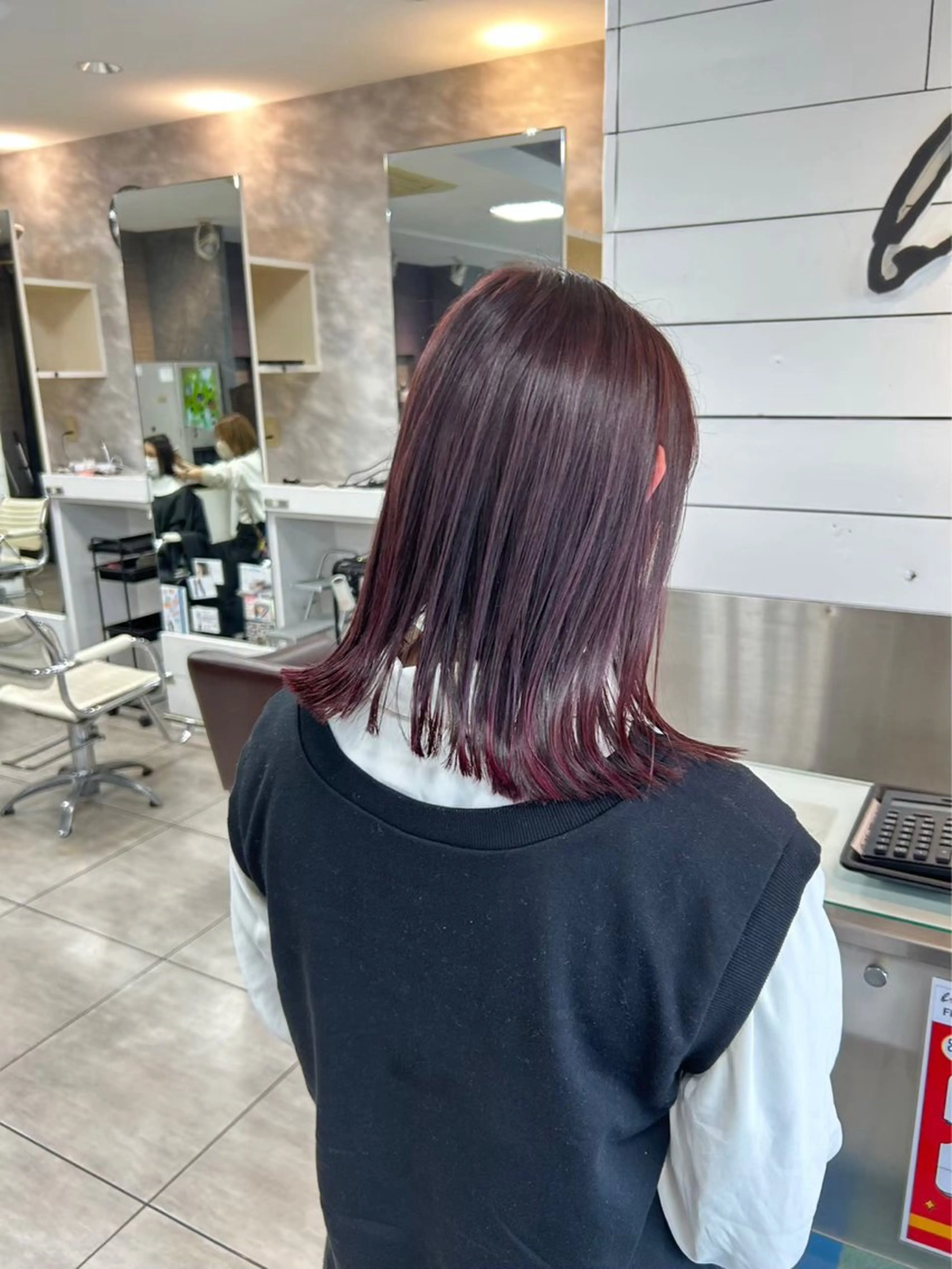 ミディアム 縮毛矯正✖髪質改善 仁木伸明のヘアスタイル