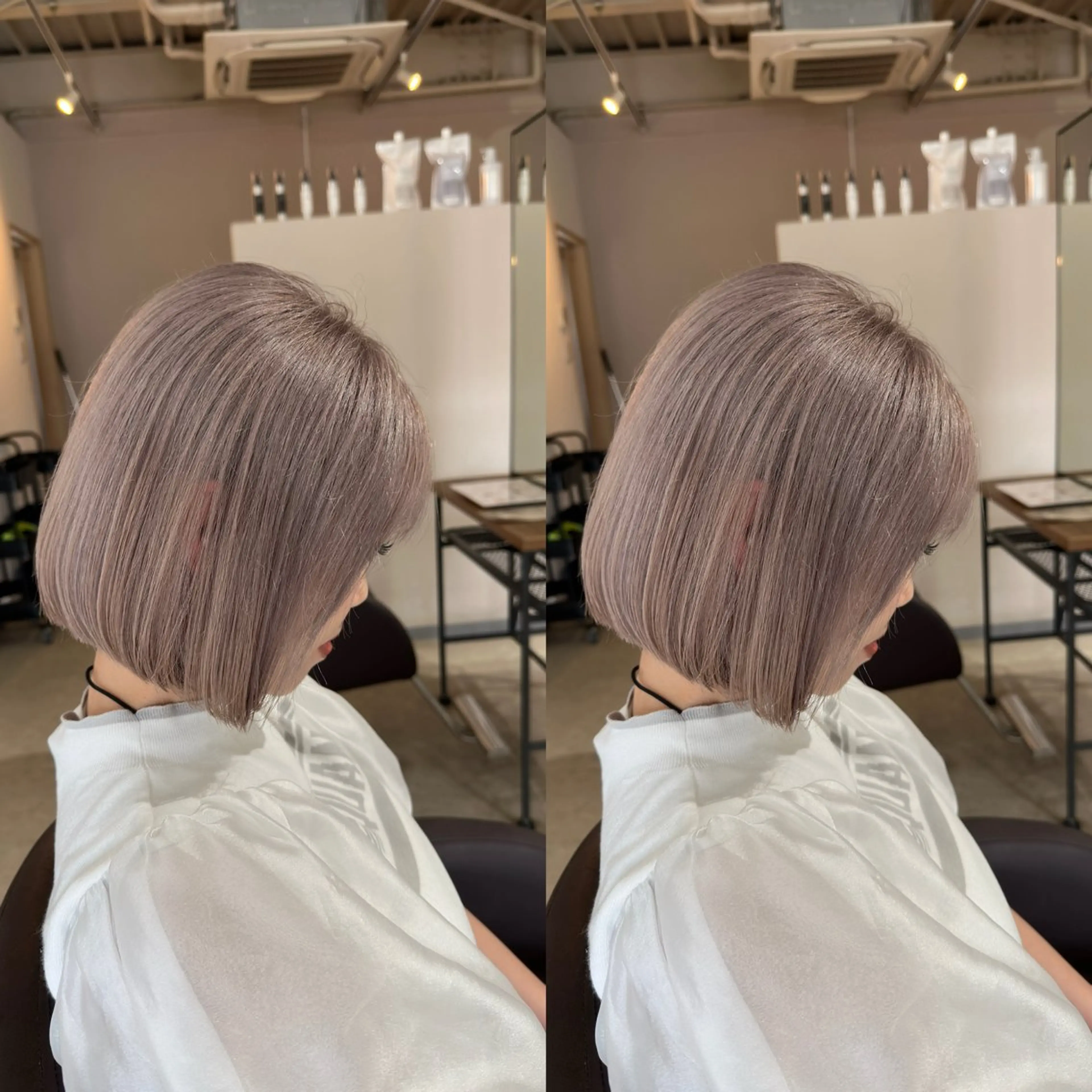 学割24歳以下限定🇰🇷ケアブリーチ+カラー🩵+瞬間髪質改善クイックトリートメント¥26400→¥15980の写真