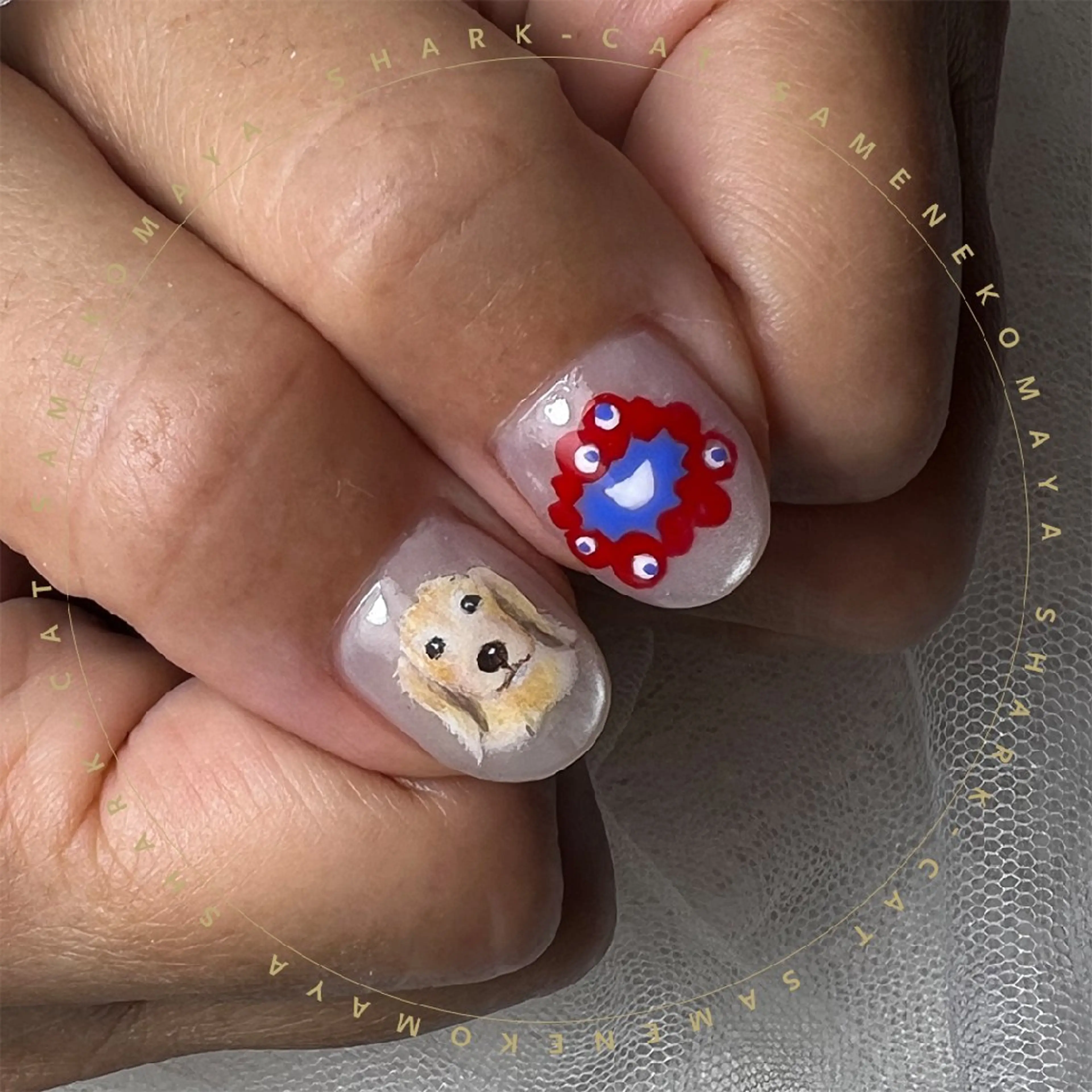 ネイル サメ猫 マーヤのネイルデザイン