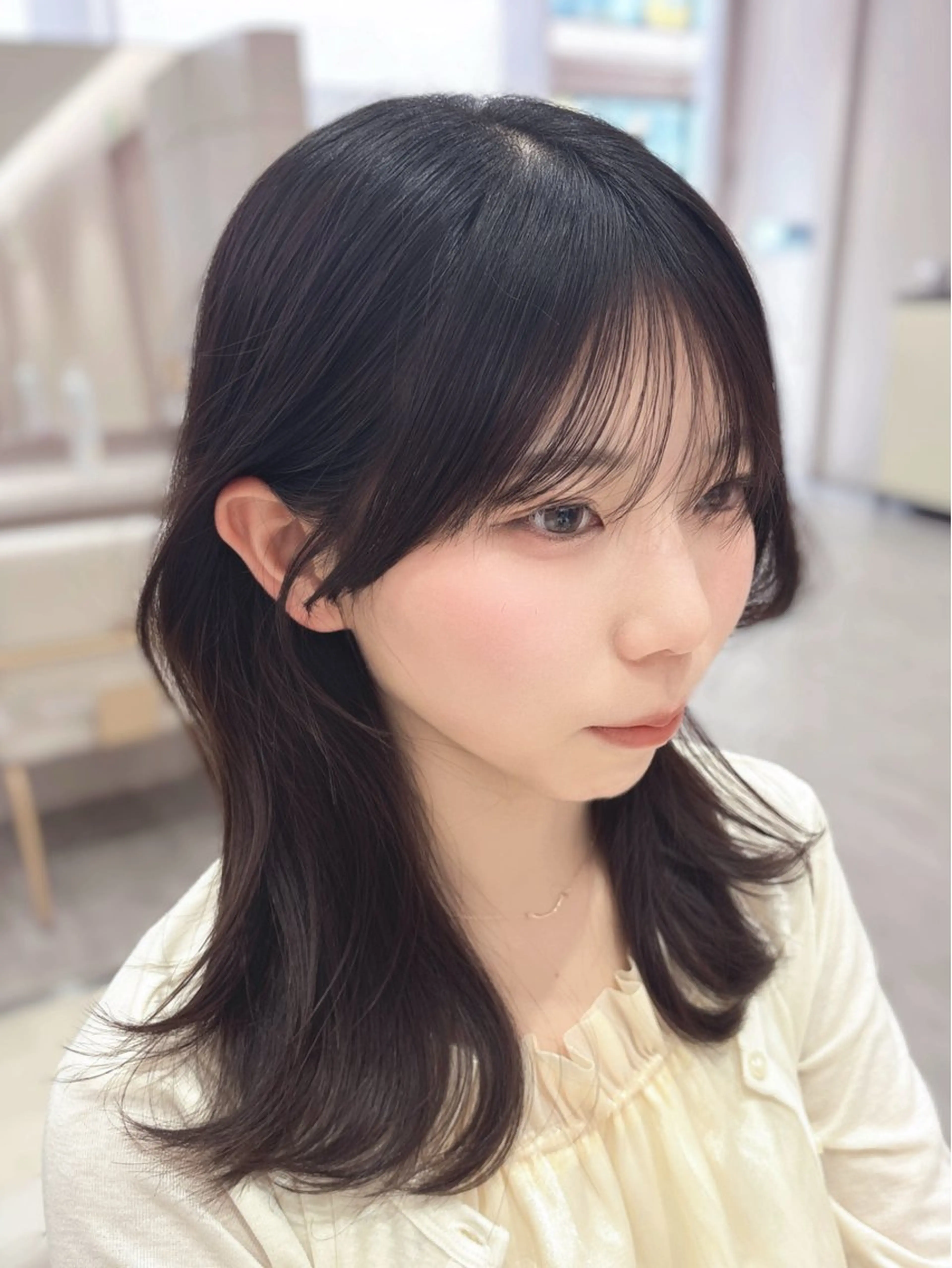 ロング 似合わせカット 小顔カット トリートメント カット ヘアカラー トリートメント 透明感カラー/似合わ せ前髪/柴田礼空のヘアスタイル