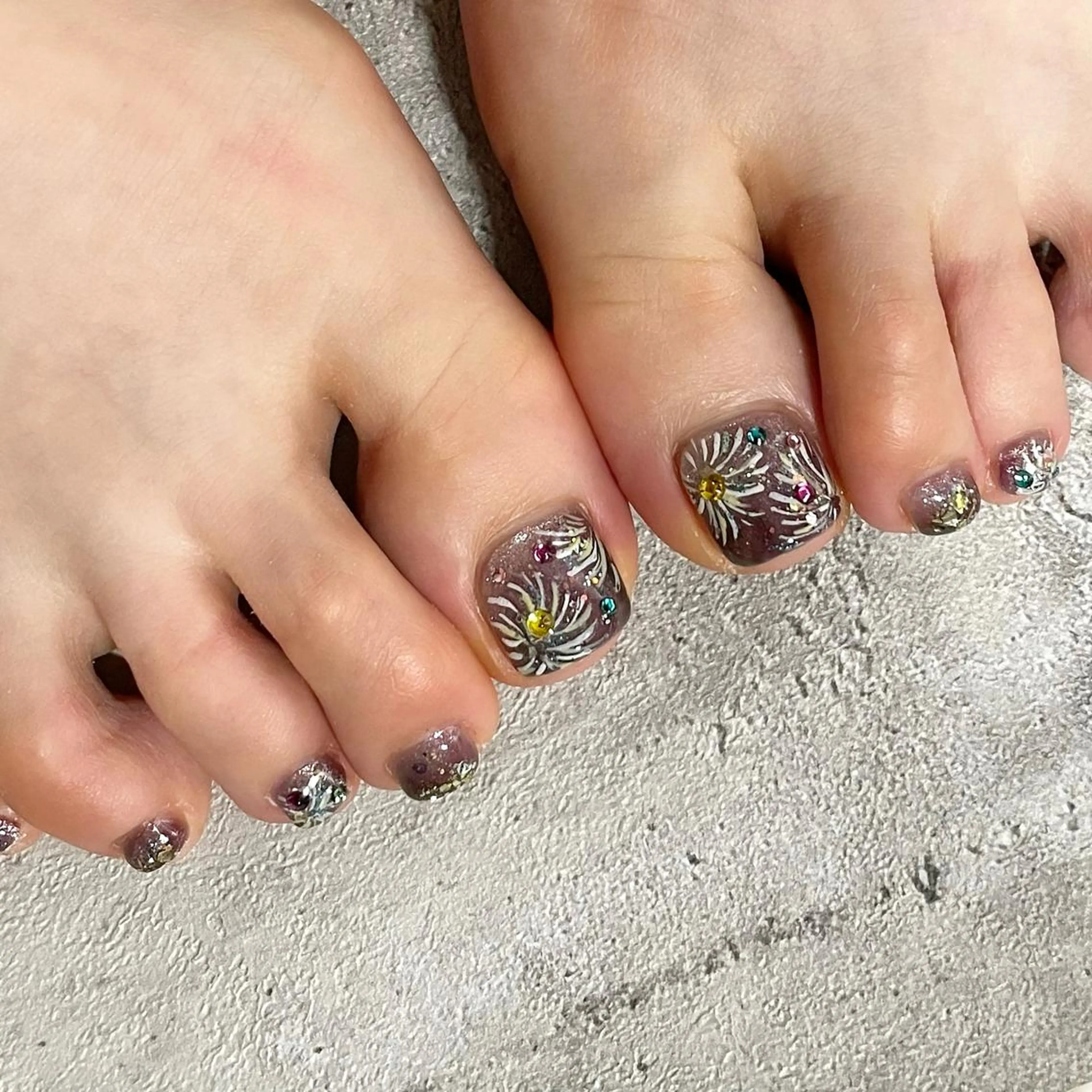 ネイル フットネイル ジェルネイル 東 千夏のネイルデザイン