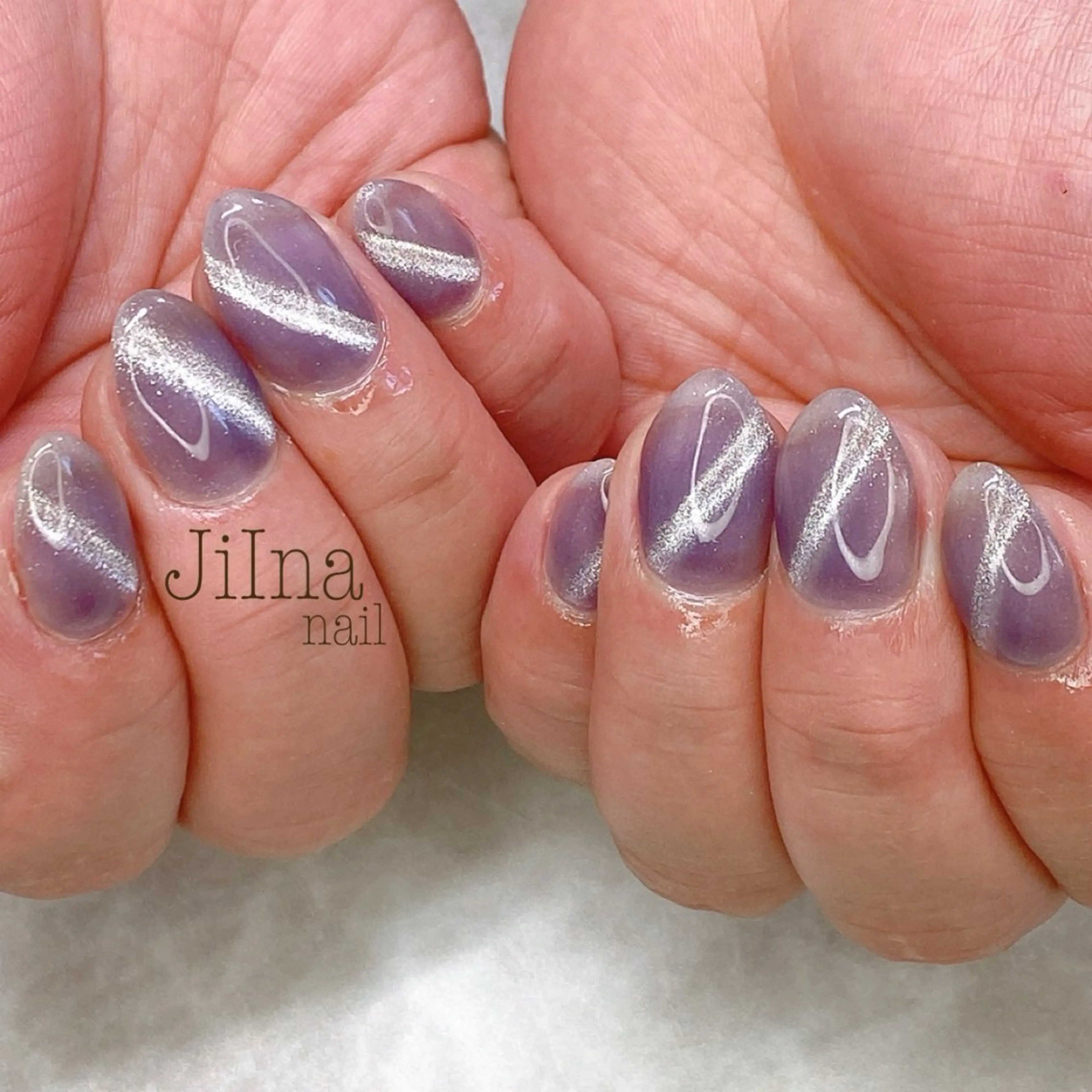 ネイル マグネットネイル マグネットワンカラー ワンカラーネイル JiIna nailのネイルデザイン