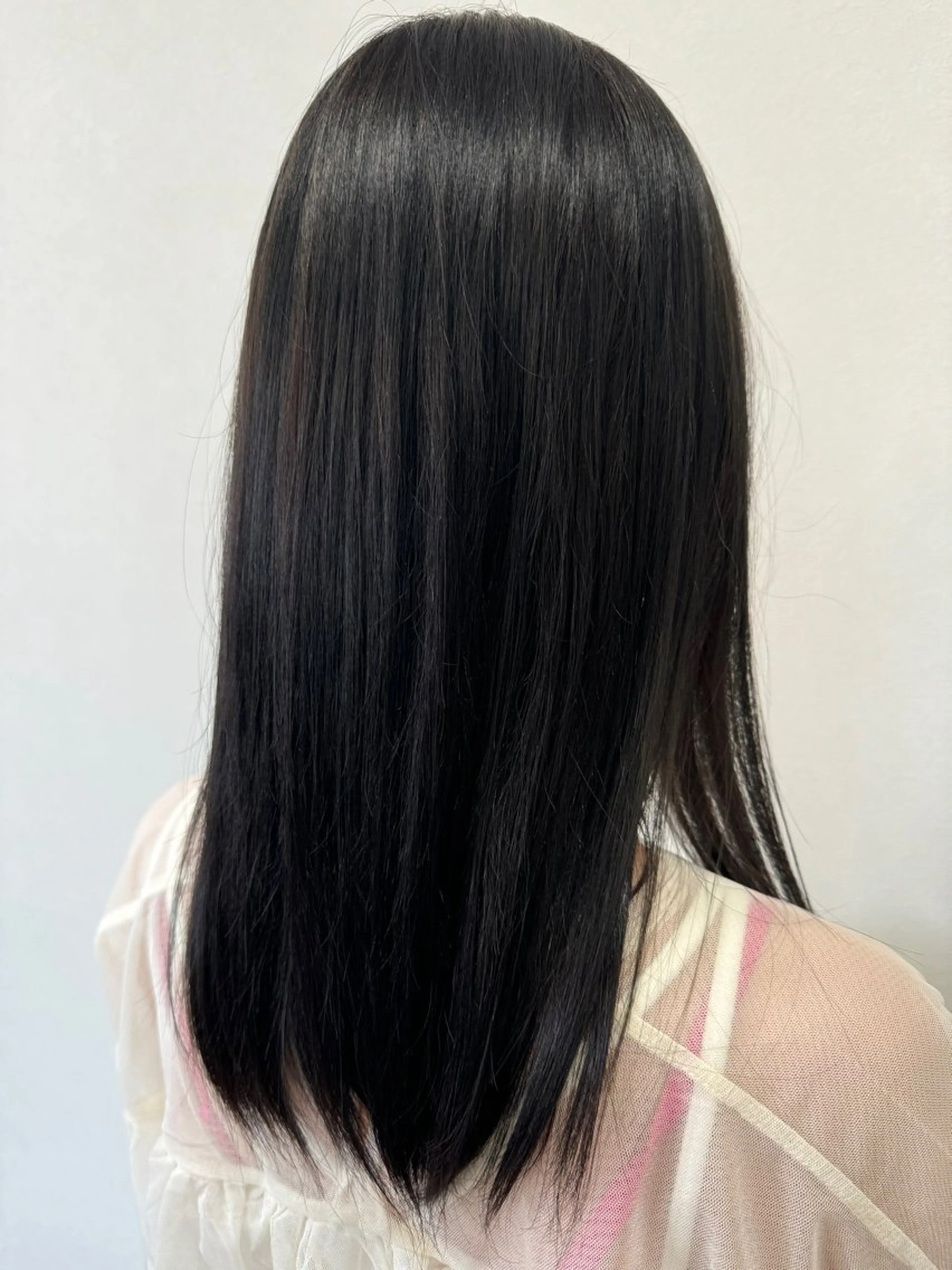 セミロング カラー 黒髪 ブルーカラー ブルーブラック トリートメント カット ヘアカラー トリートメント MASA .のヘアスタイル