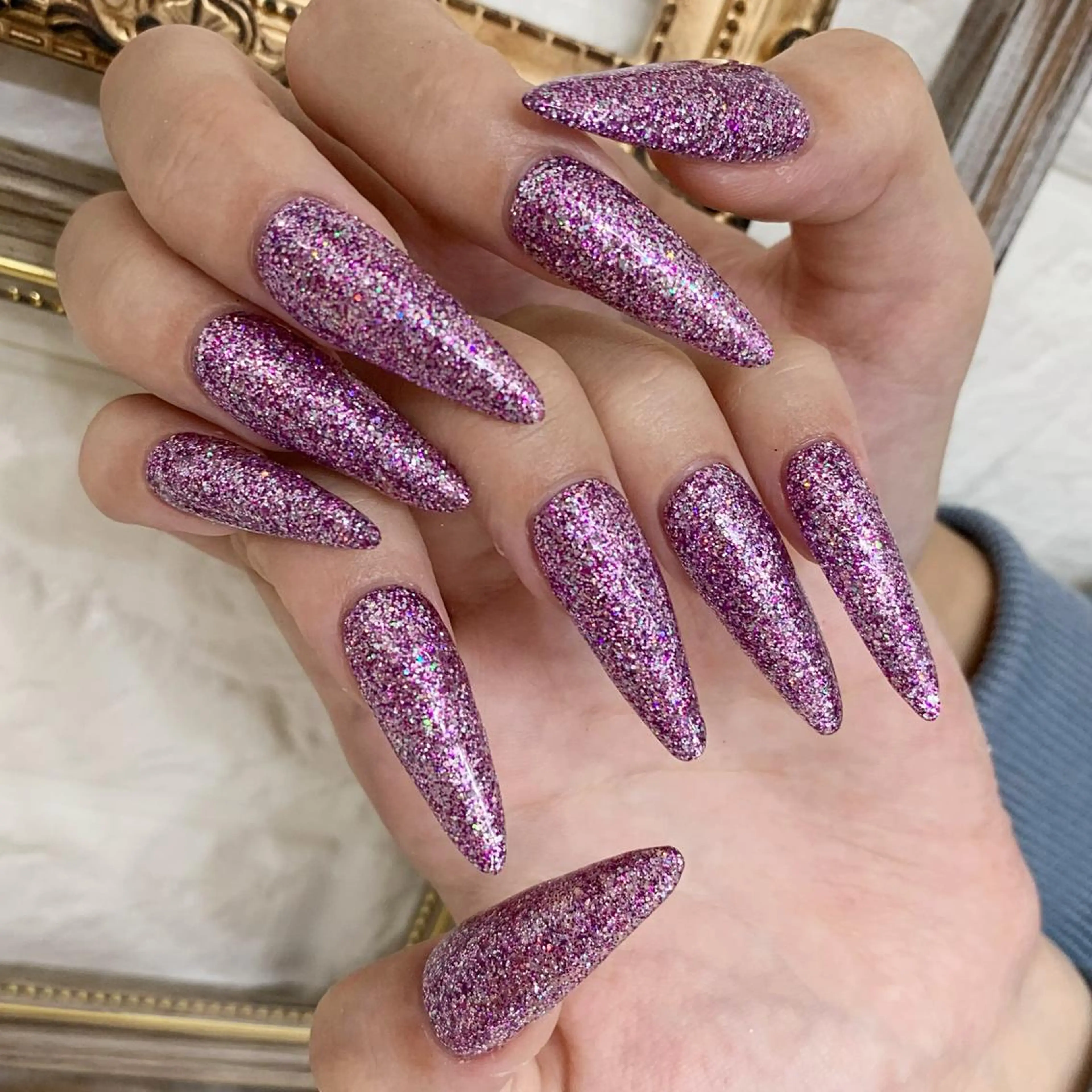 ネイル ワンカラーネイル スカルプネイル 山田 真里のネイルデザイン