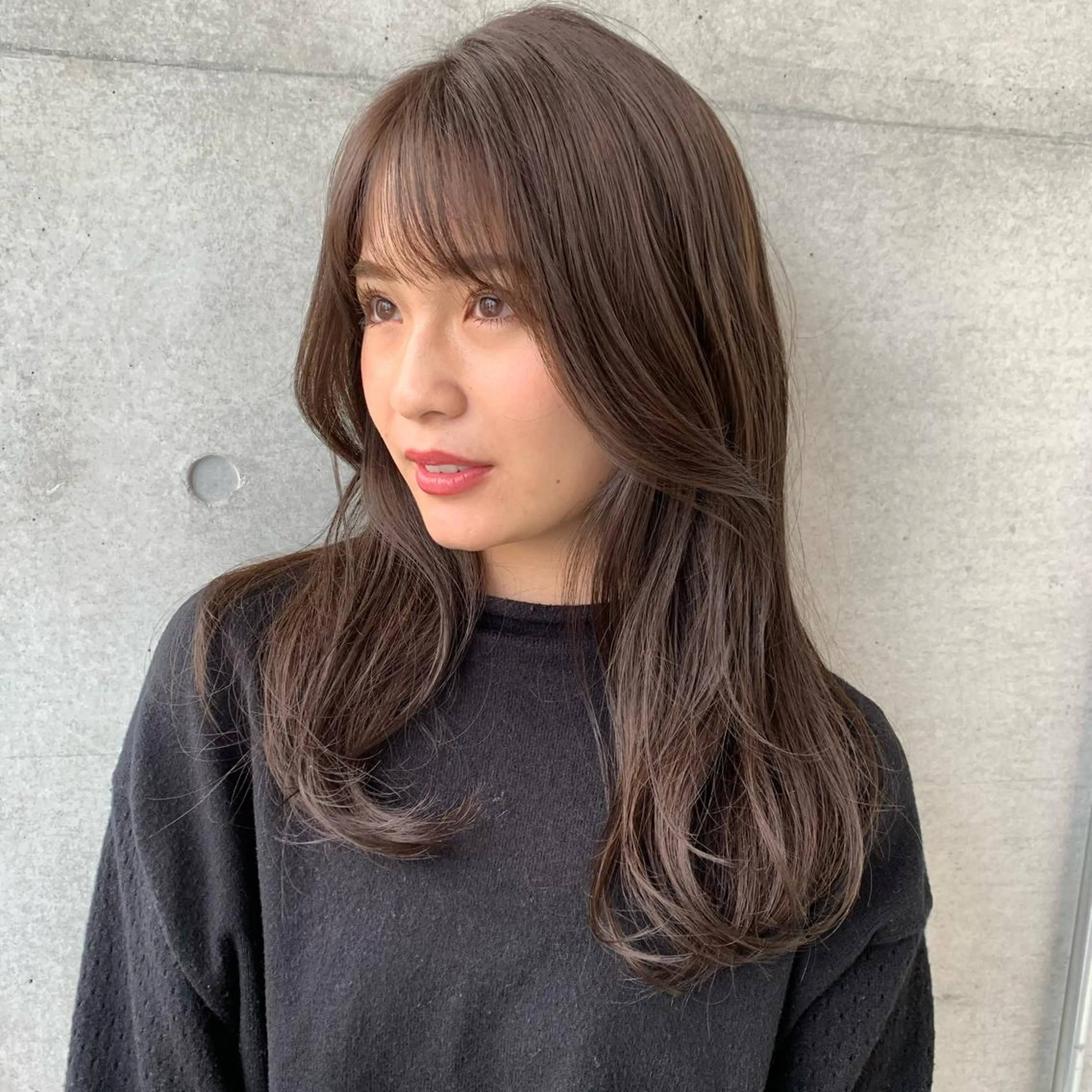 ミディアム カット ヘアカラー トリートメント オシャレ髪✔️ 店長オオキアキヒロのヘアスタイル