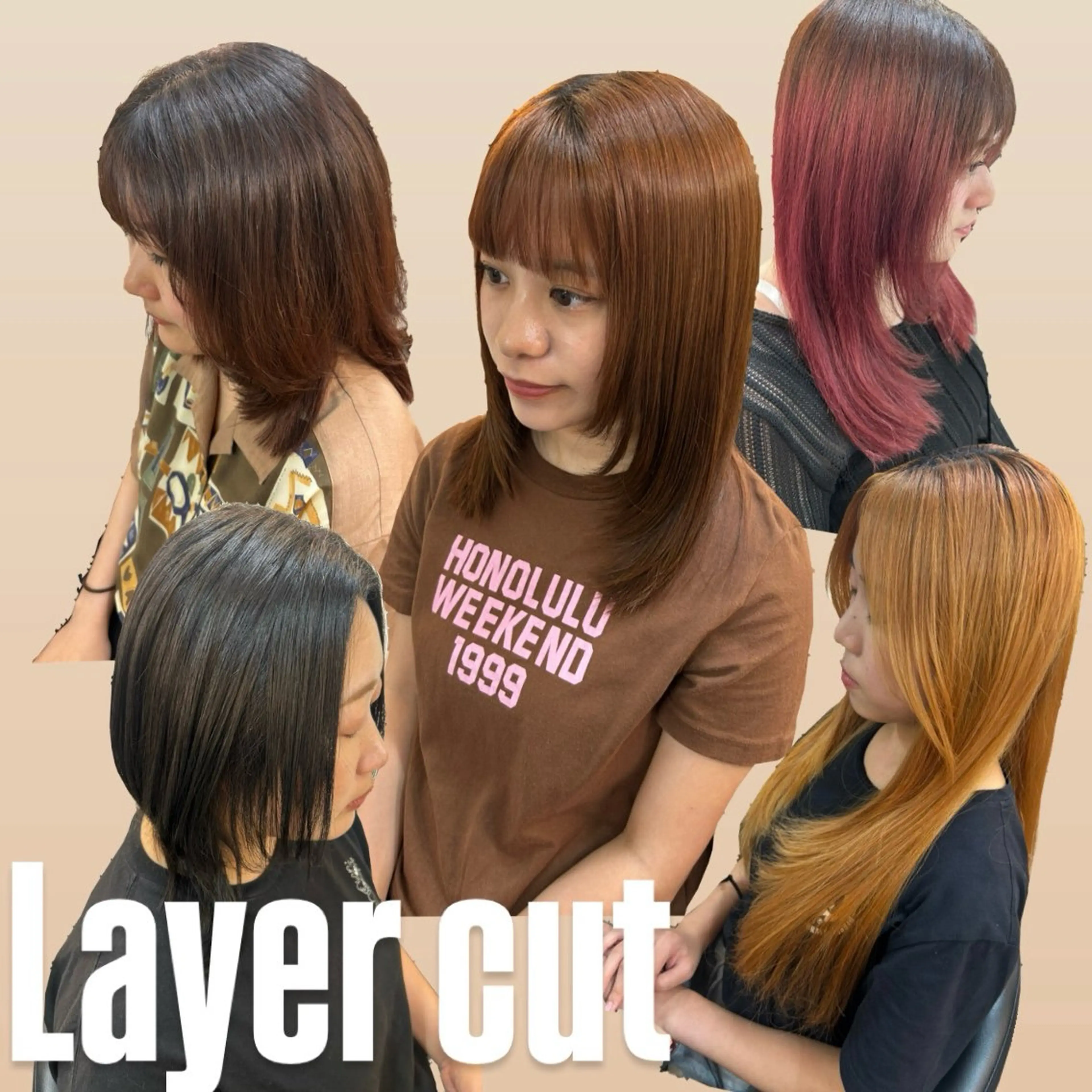 ミディアム レイヤーカット アイブロウWAX /似合わせ眉特化のヘアスタイル