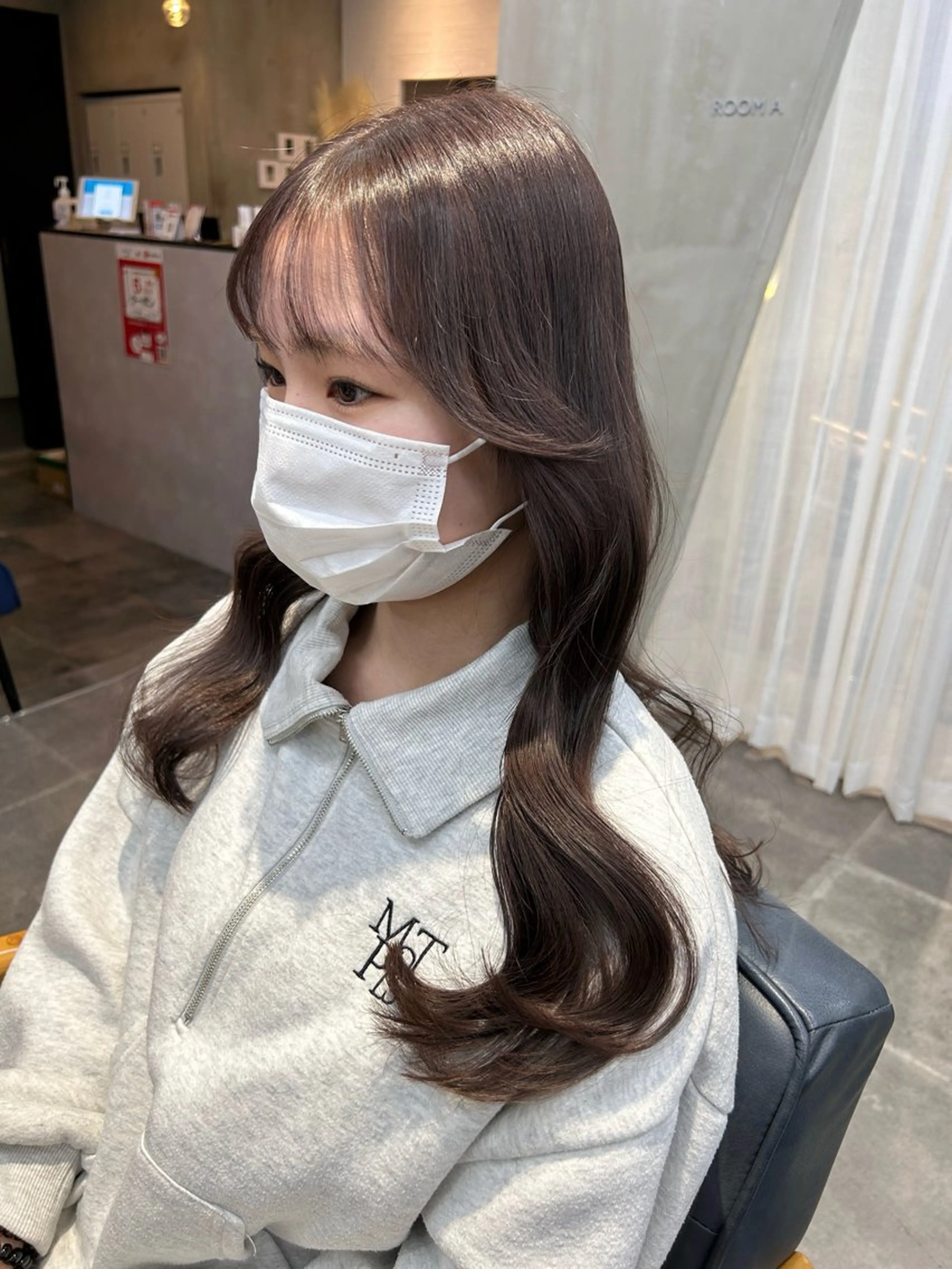 ロング カラー カット ヘアカラー トリートメント newi梅田🫧韓国 ヘア🫧sakiのヘアスタイル